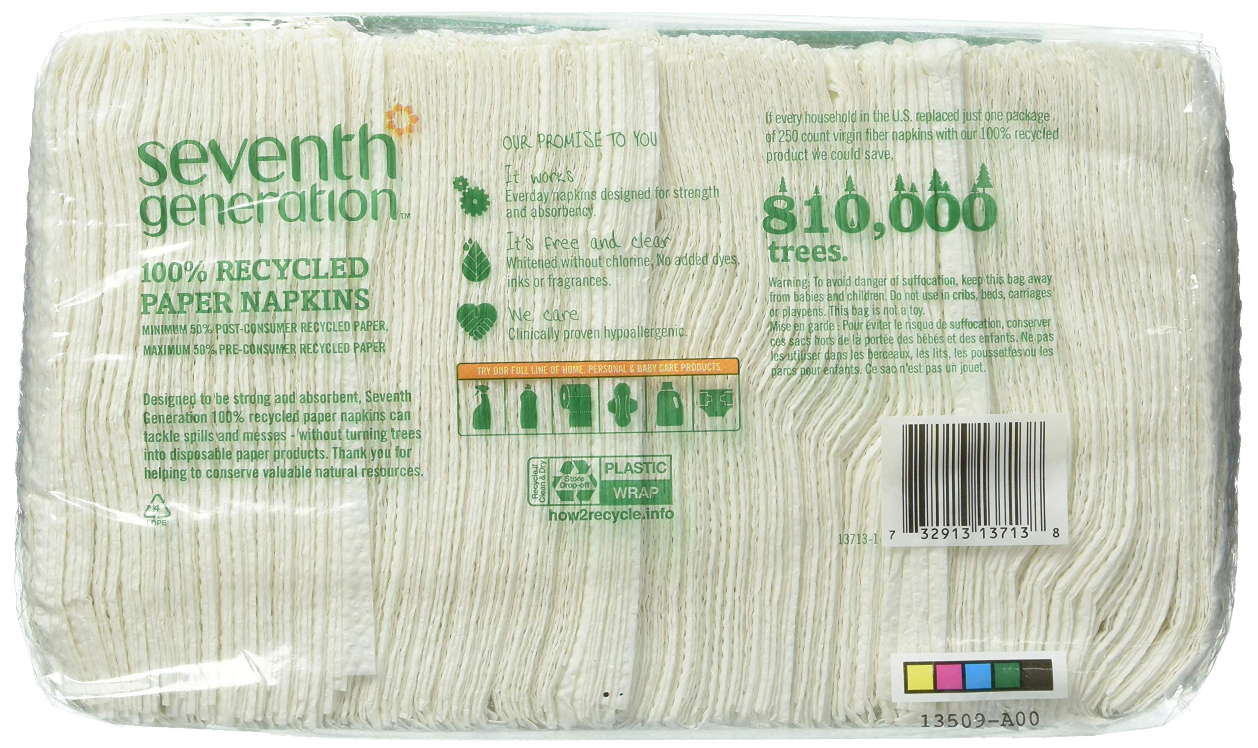 Seventh Generation 100% Recycled Napkins, Pack Of 1