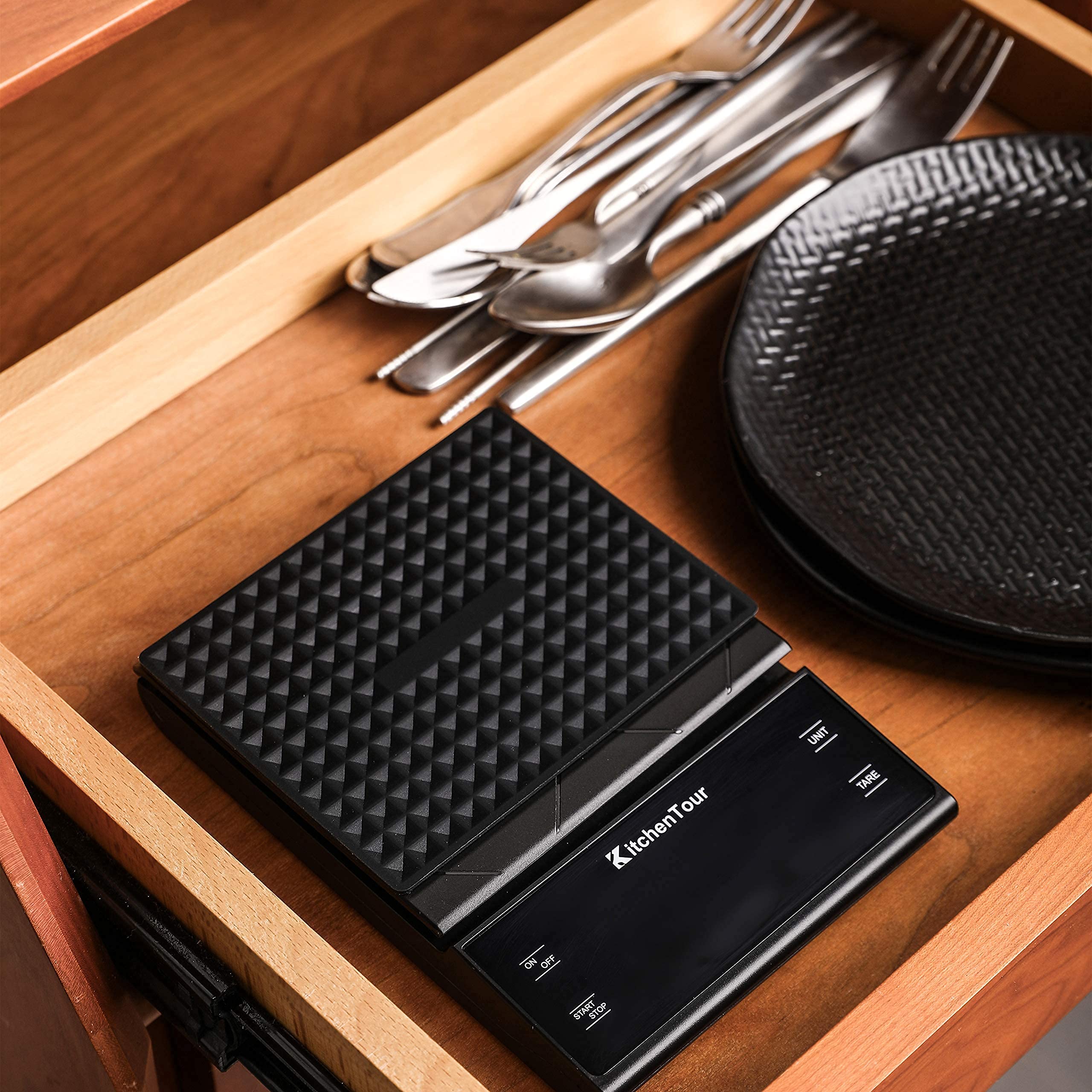 Kitchentour Coffee Scale With Timer - Digital Multifunction Weighing Scale With 3Kg/0.1G High Precision - Pour Over Drip - Espre