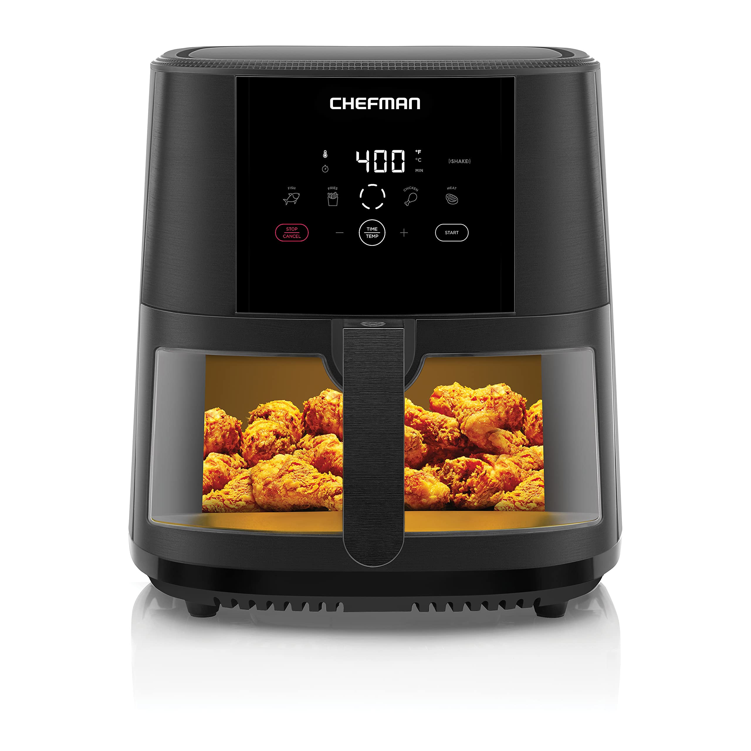 Chefman  TurboTouch Easy View Air Fryer, The Most Convenient And  Healthy  Way  To  Cook Oil-Free, Watch Food Cook To Crispy And