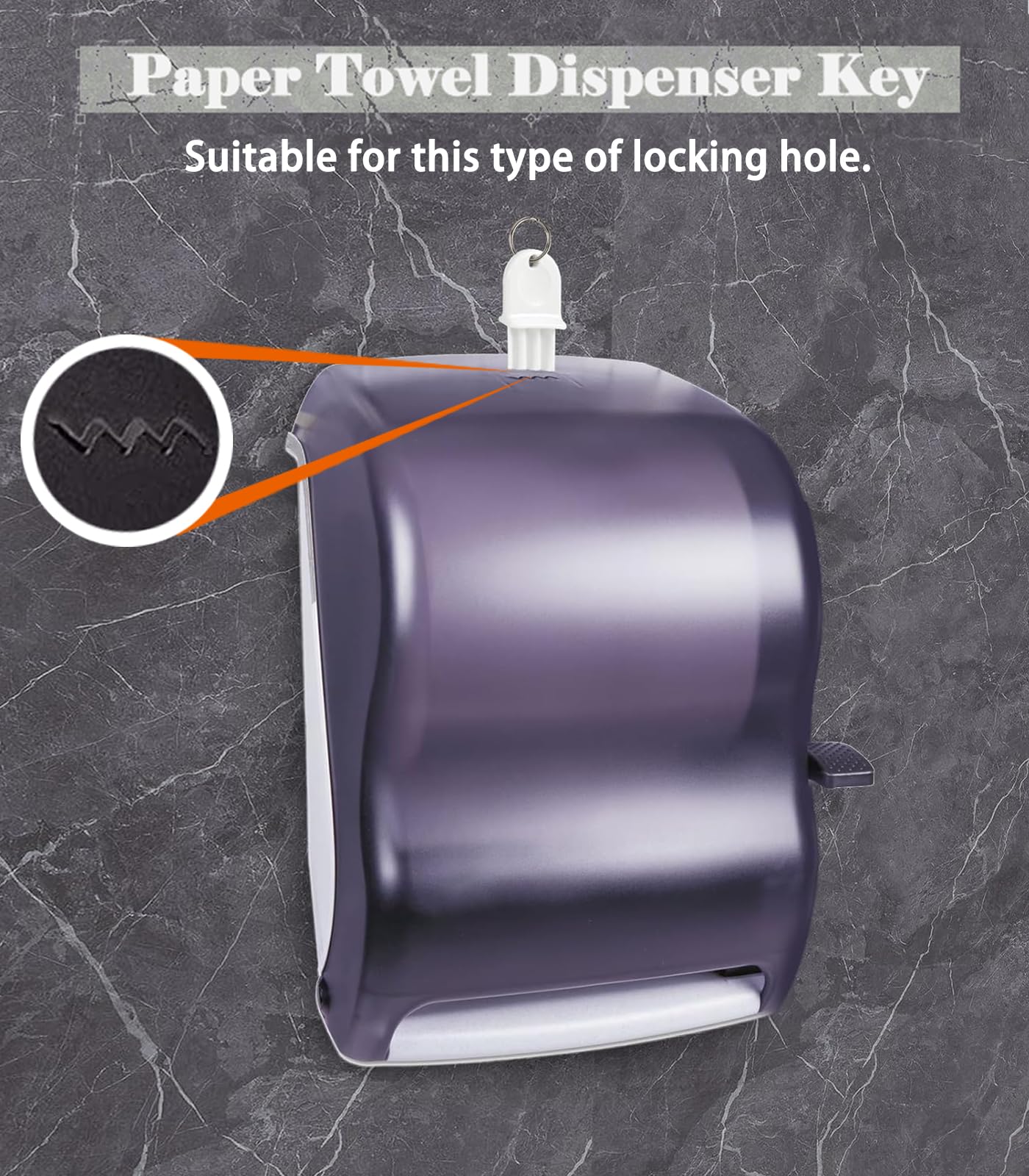 Weyichuang Paper Towel Dispenser Key, 5 Pack Universal Dispenser Key,Universal Waffle Toilet Paper Dispenser Key +2 Pack Keychai