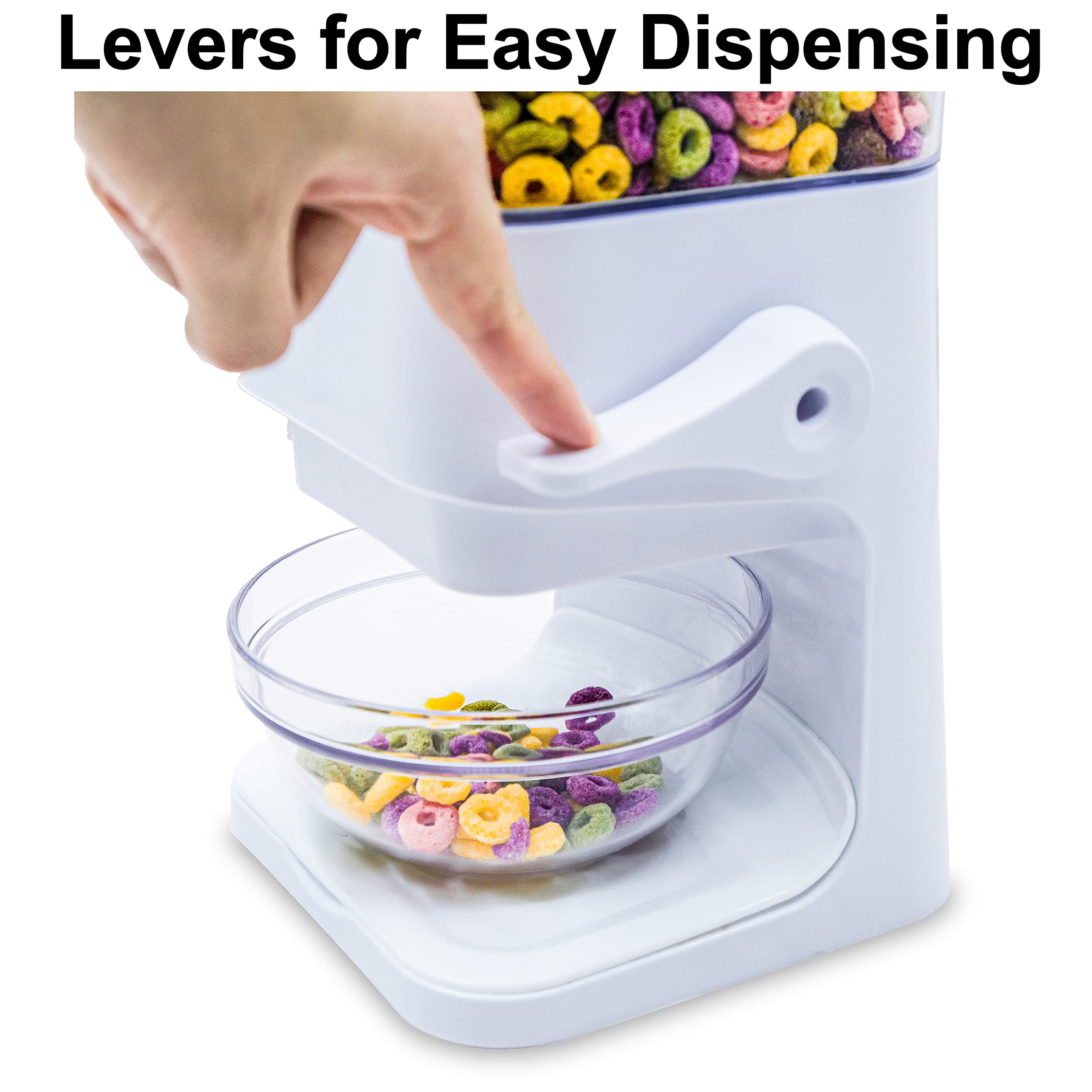 Zeadesign Cereal Dispenser Countertop 2Pc, Cereal Containers Storage, 5L Organization And Storage Containers For Kitchen, Dry Fo