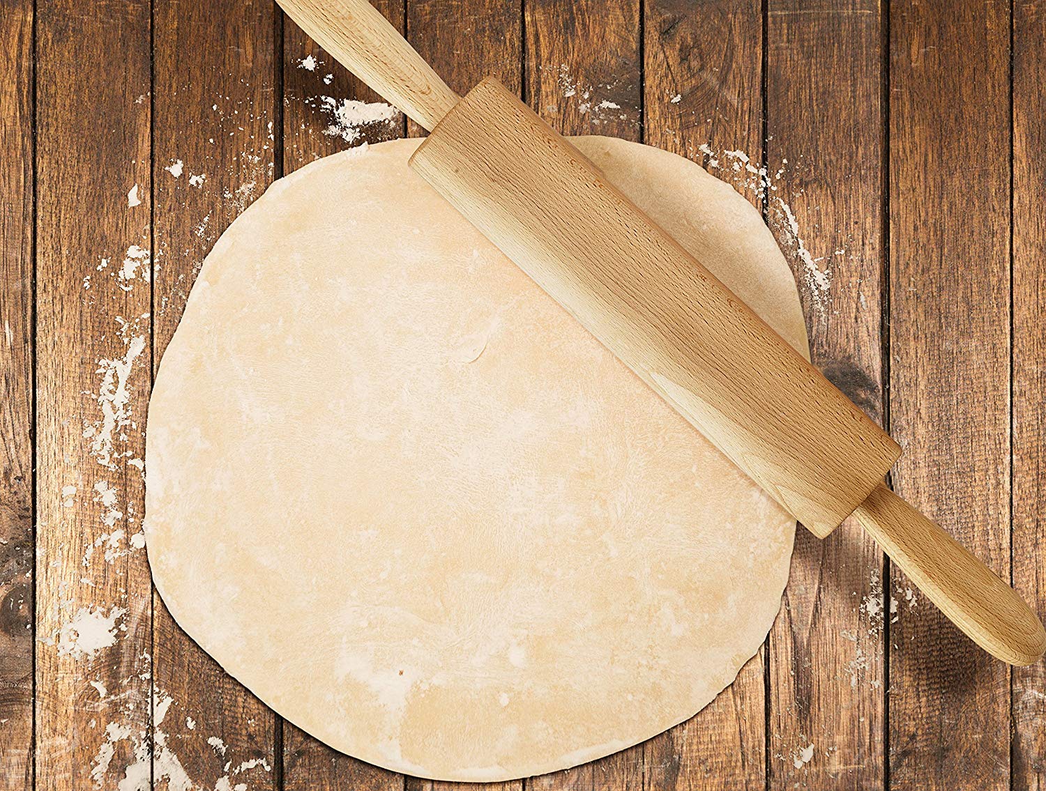 Mrs. Andersons Baking Wooden Rolling Pin, German Beechwood With Steel Ball Bearings, 10-Inch By 2-Inch