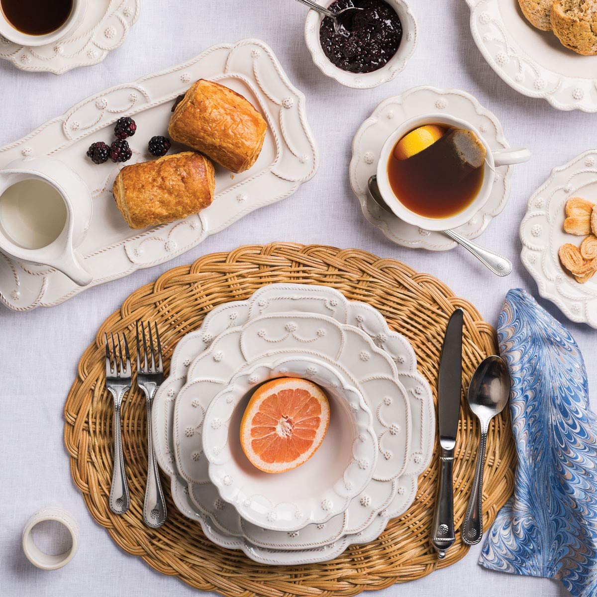 Juliska Jardins Du Monde Whitewash Dinner Plate