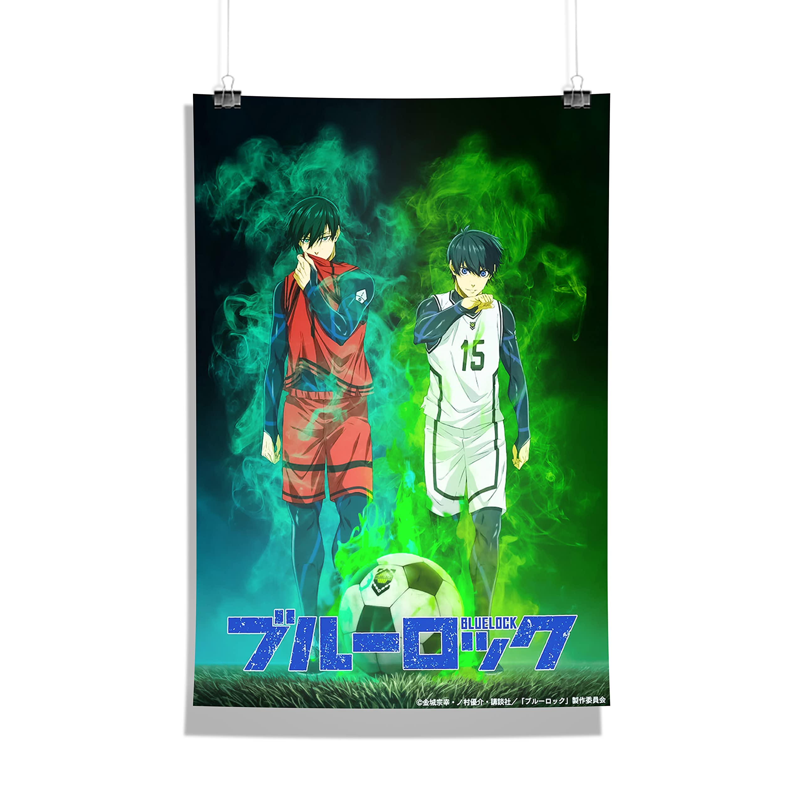 Mcsid Razz Plastic - Blue Lock - Face Off Design A4 Size Poster (With Frame) - Best Gift For Blue Lock Fans/Best Artefact To You