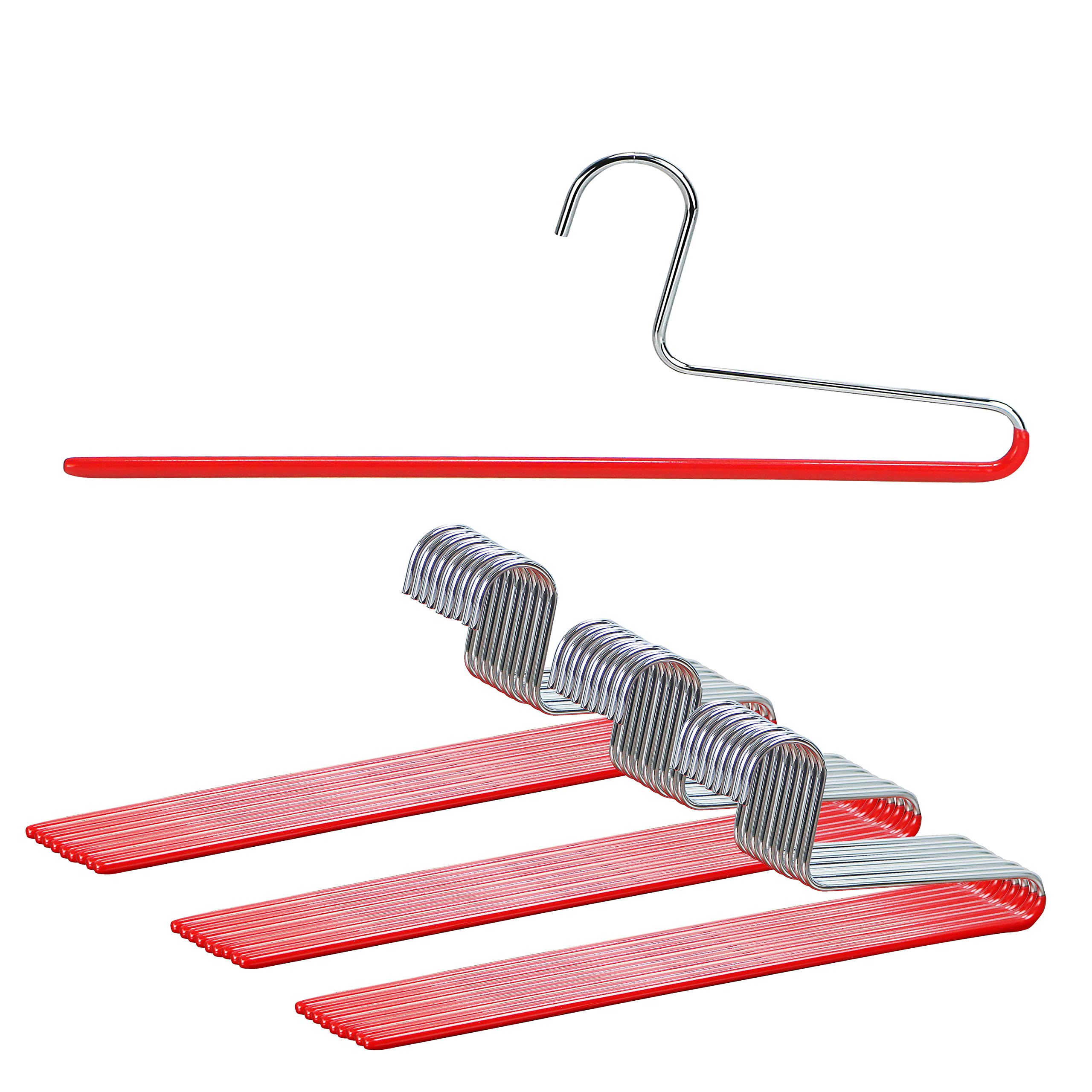 Mawa Trouser Series Open Ended Hanger For Pants - Nonslip, Space Saving, Single Rod Design