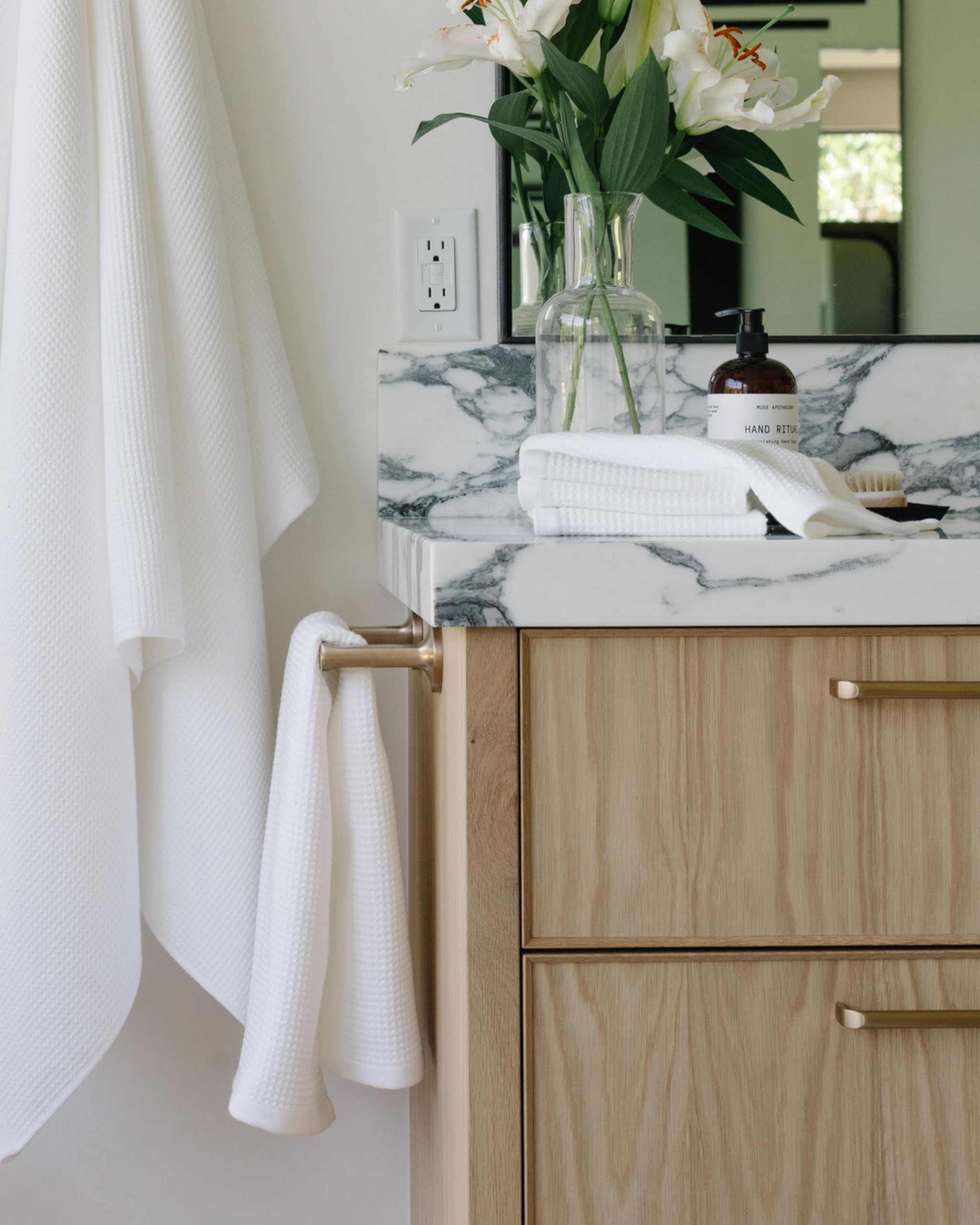 Cozy Earth White Waffle Hand Towels