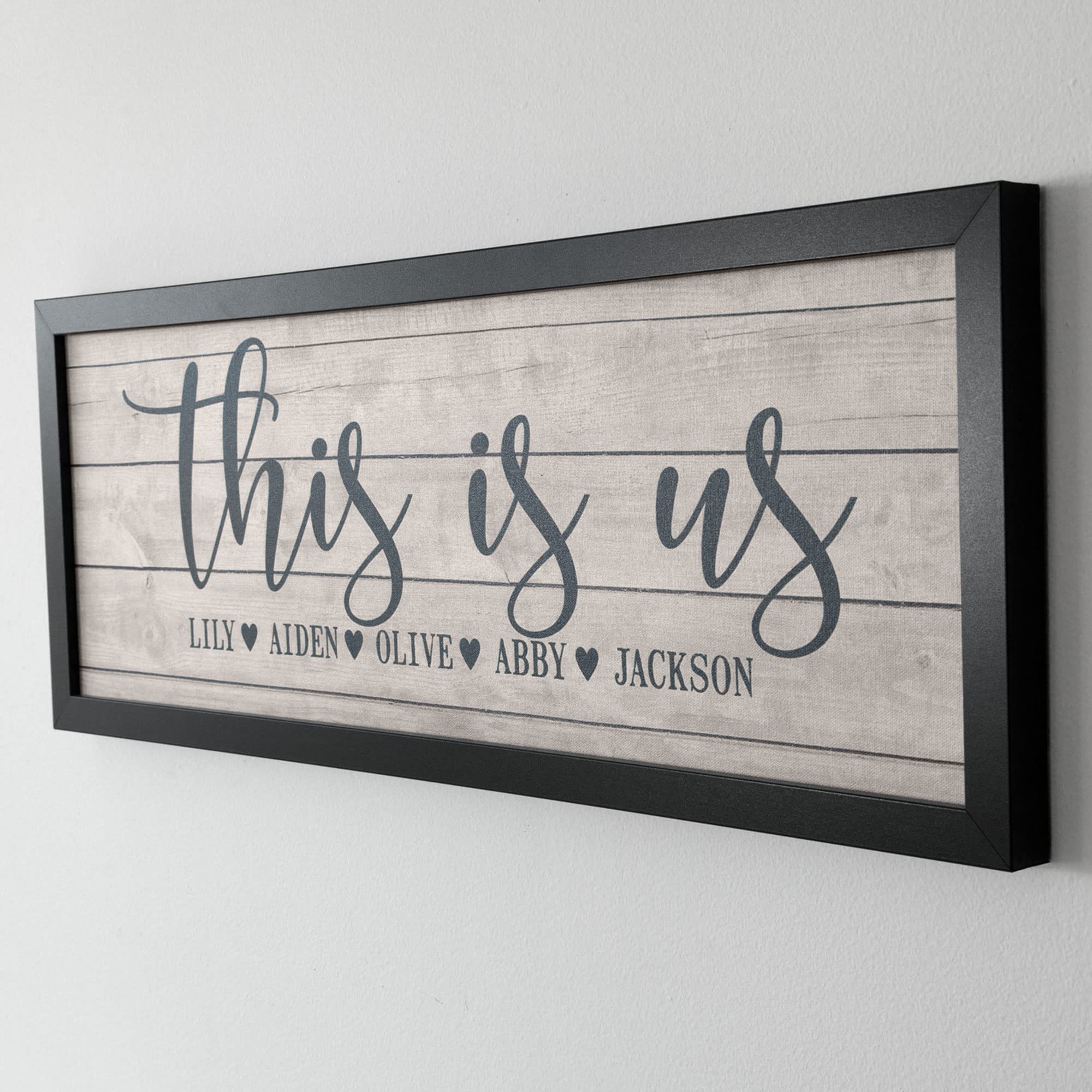 Let'S Make Memories Personalized This Is Us Canvas - Unframed Family Canvas - Customized Wall Art - Home Decor - 9'' H X 27'' W