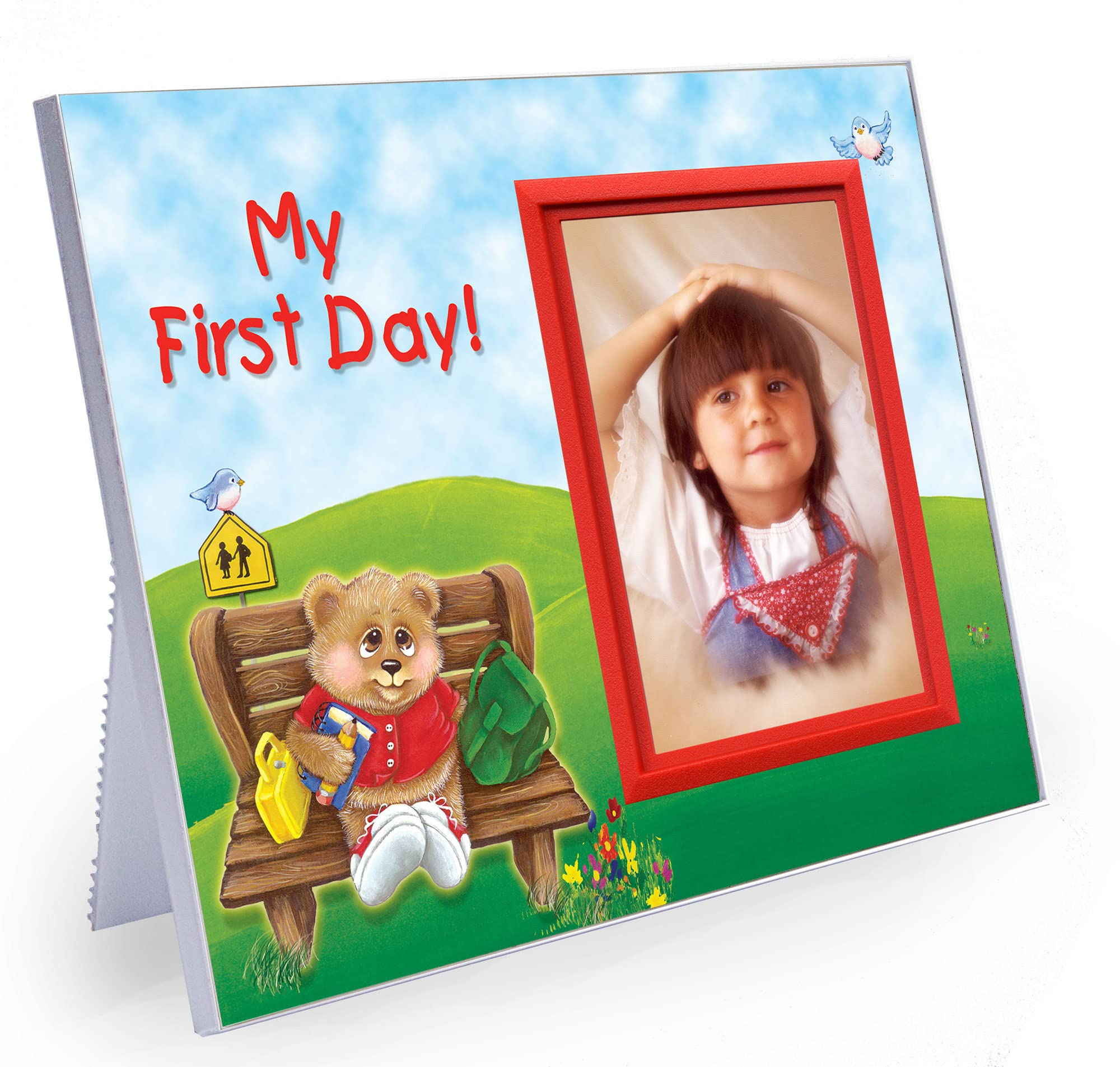My First Day | Picture Frame for School Pictures Kindergarten Keepsake Gift or School Memories Photo Frame | Holds 3.5 x 5 Photo