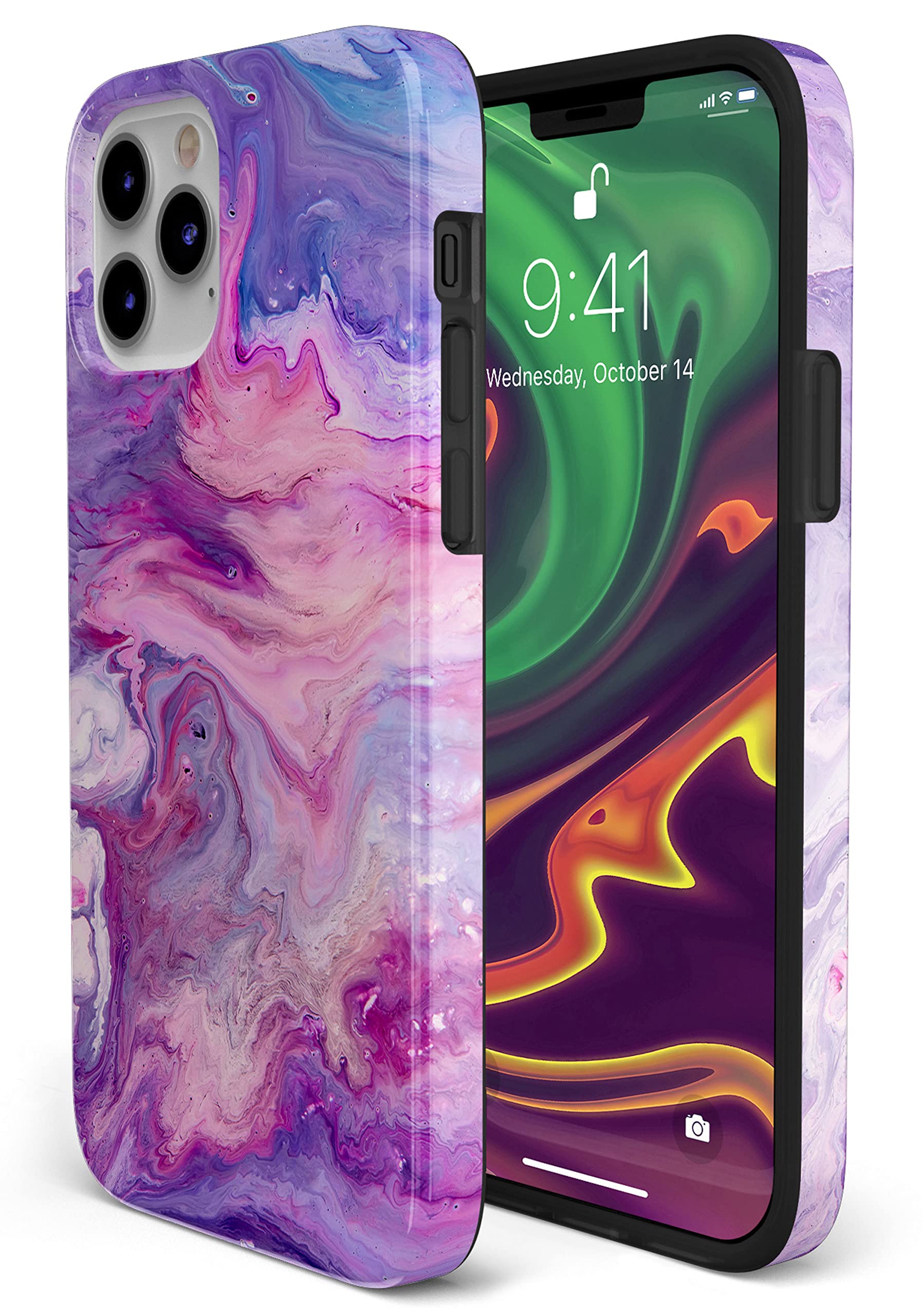 Casely Iphone 1212 Pro Case  Tie Dying Over You Purple Marble Iphone Case