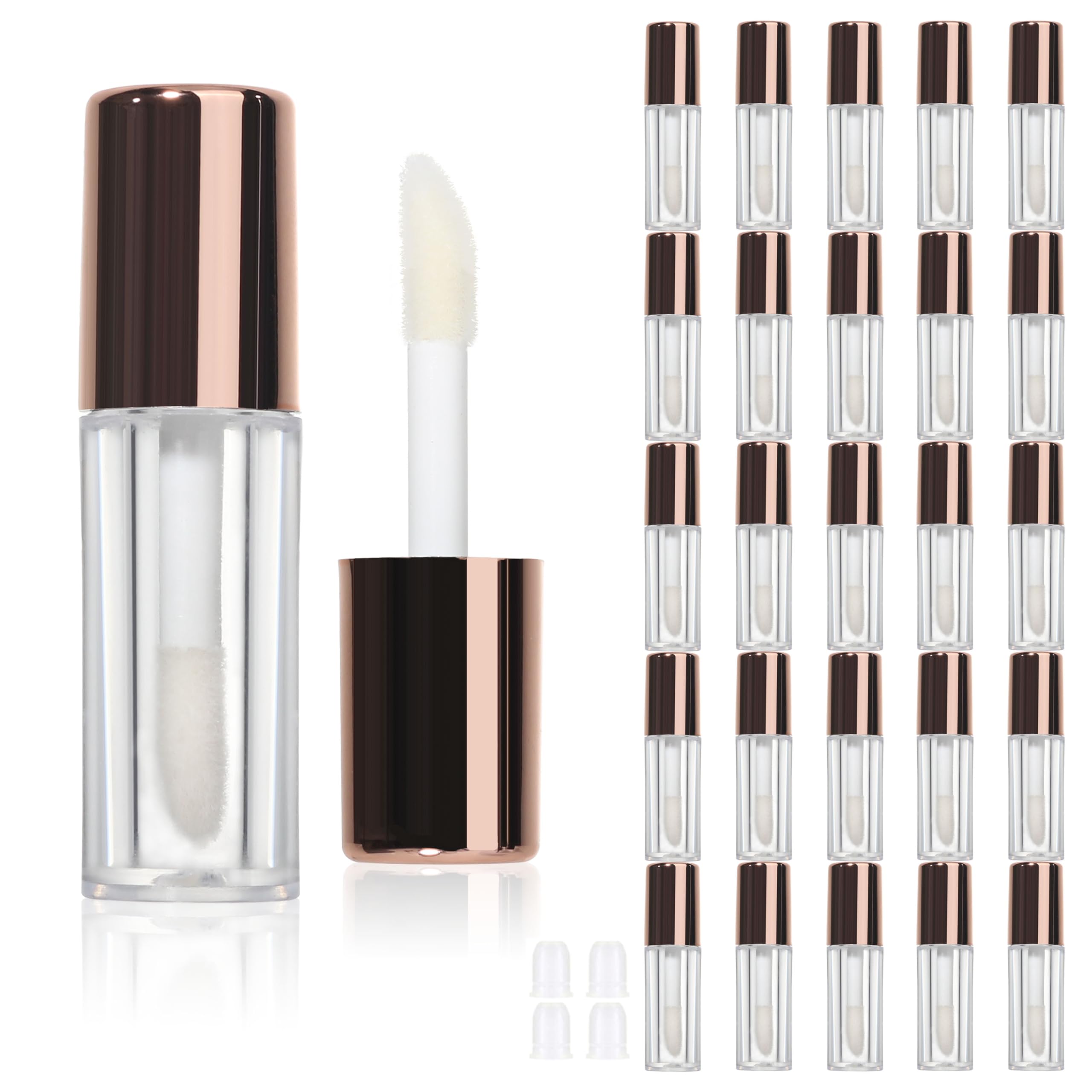 COSIDEA 26pcs Empty Rose gold 0.8ml mini lip gloss tubes Sample size lipgloss containers for sample sack lip oil DIY wholesale