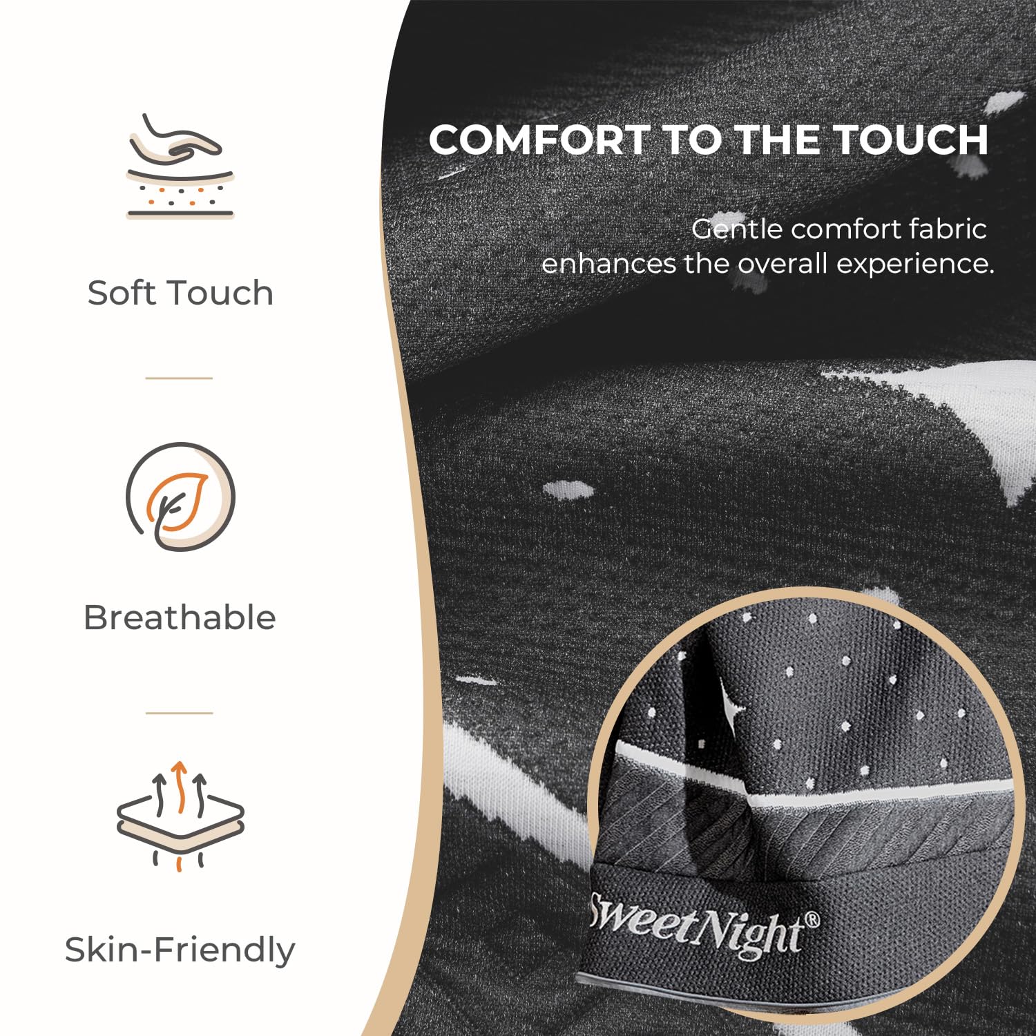 Sweetnight Folding Mattress - 4-Inch Twin Tri-Fold Mattress With Breathable & Washable Cover | Foldable Mattress Guest Bed For C