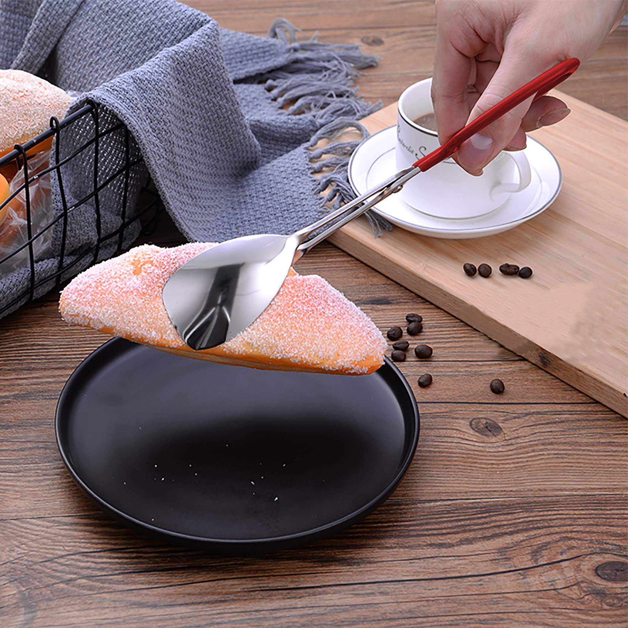 Buffet Tongs,Gle2016 Upgraded Version Stainless Steel Buffet Party Catering Serving Tongs Thickening Food Serving Tongs Salad To