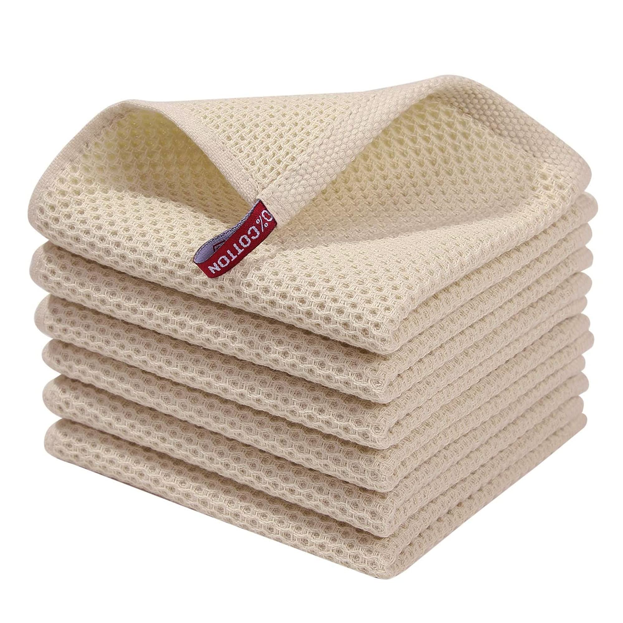 Balcony & Falcon Waffle Weave Dish Towel Kitchen Towel Hand Dish Rags Great For Household Cooking Cleaning Kerchief,12X12Inches,