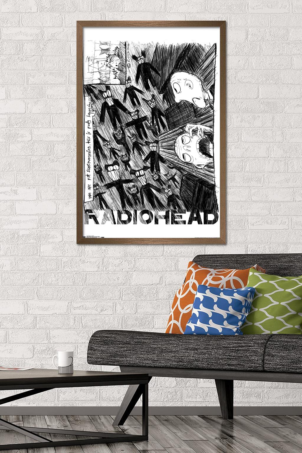 Trends International Radiohead - Scribble Wall Poster, 22.375'' X 34'', Bronze Framed Version