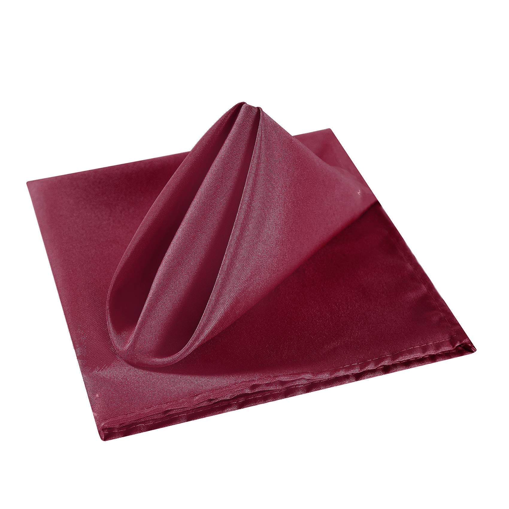Cloth Napkins 20X20 Inch Washable Polyester Dinner Napkins Soft Table Napkins For Wedding Party Dining Banquet(Burgundy,25Pcs)
