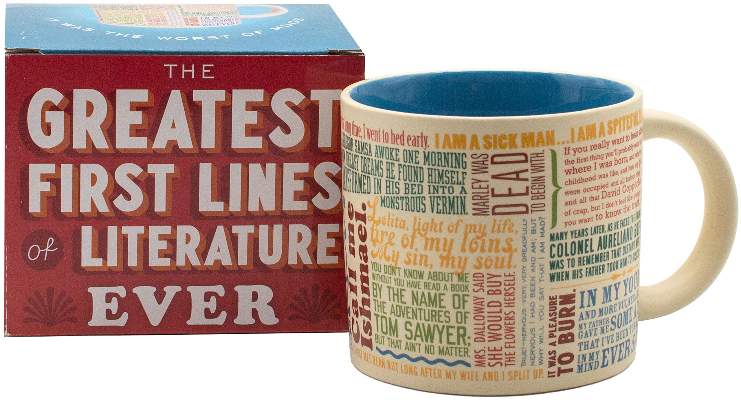 The Unemployed Philosophers Guild First Lines of Literature Coffee Mug - Famous Openings from Books, Novellas, and Short-Stories
