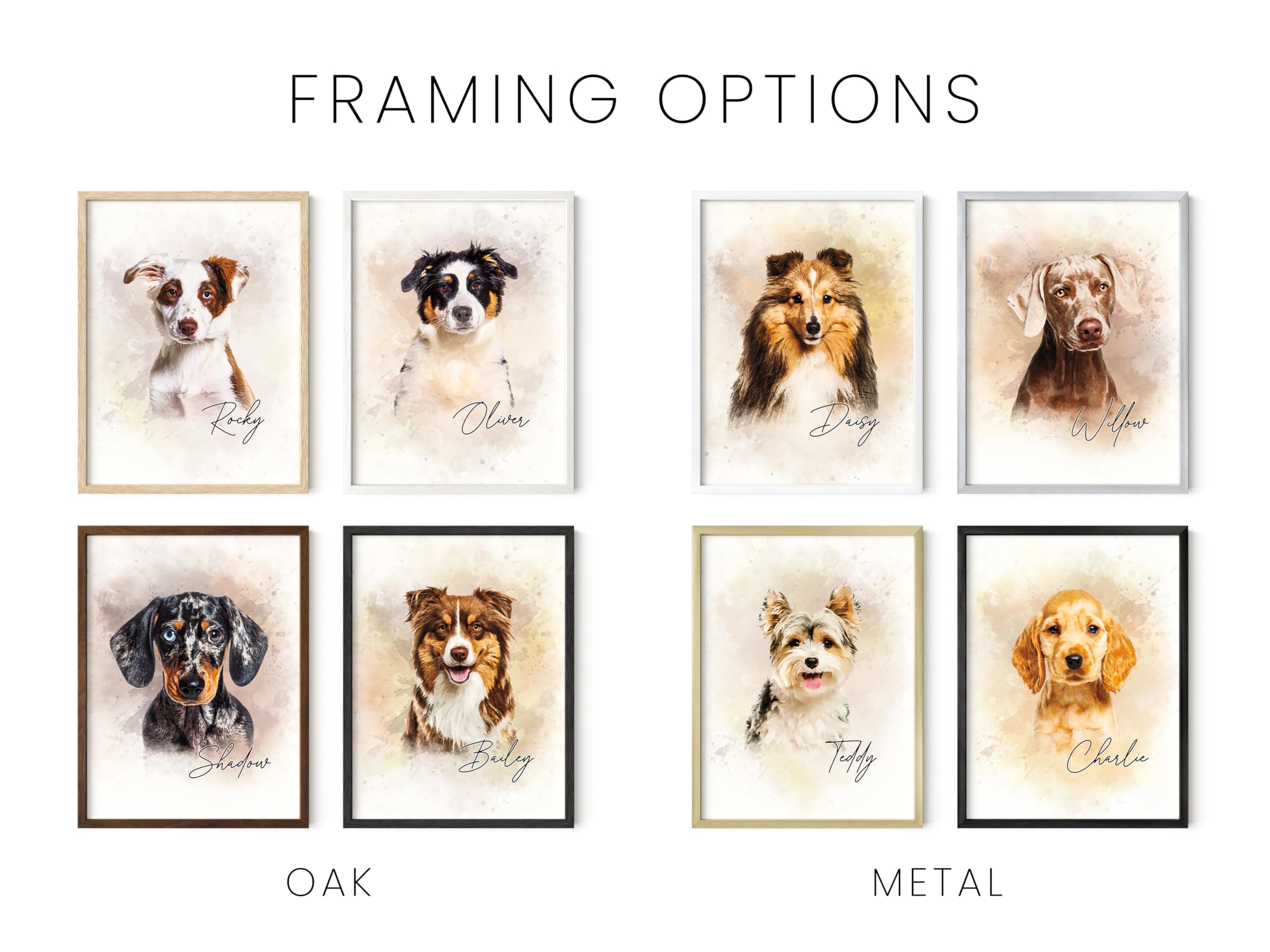 Haus And Hues Create Your Own Custom Pet Portrait In Water Color - Upload An Image Of Your Favorite Pet For A One-Of-A-Kind Post