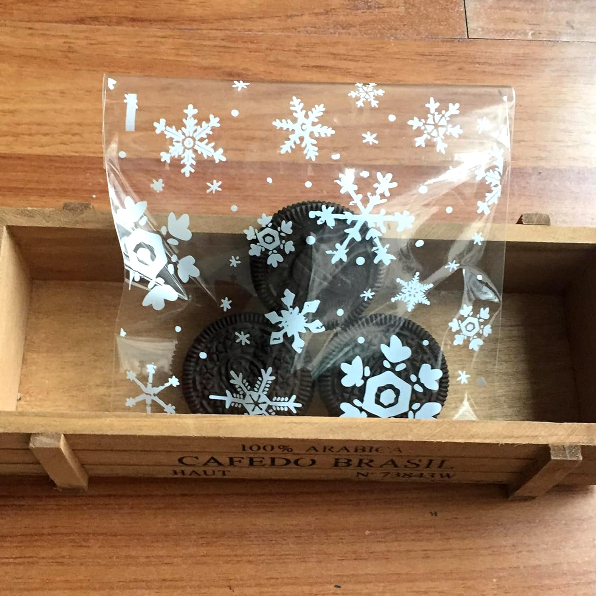 Bilipala Resealable Cellophane Plastic Cookie Bakery Candy Treat Gift Bags, 100 Count