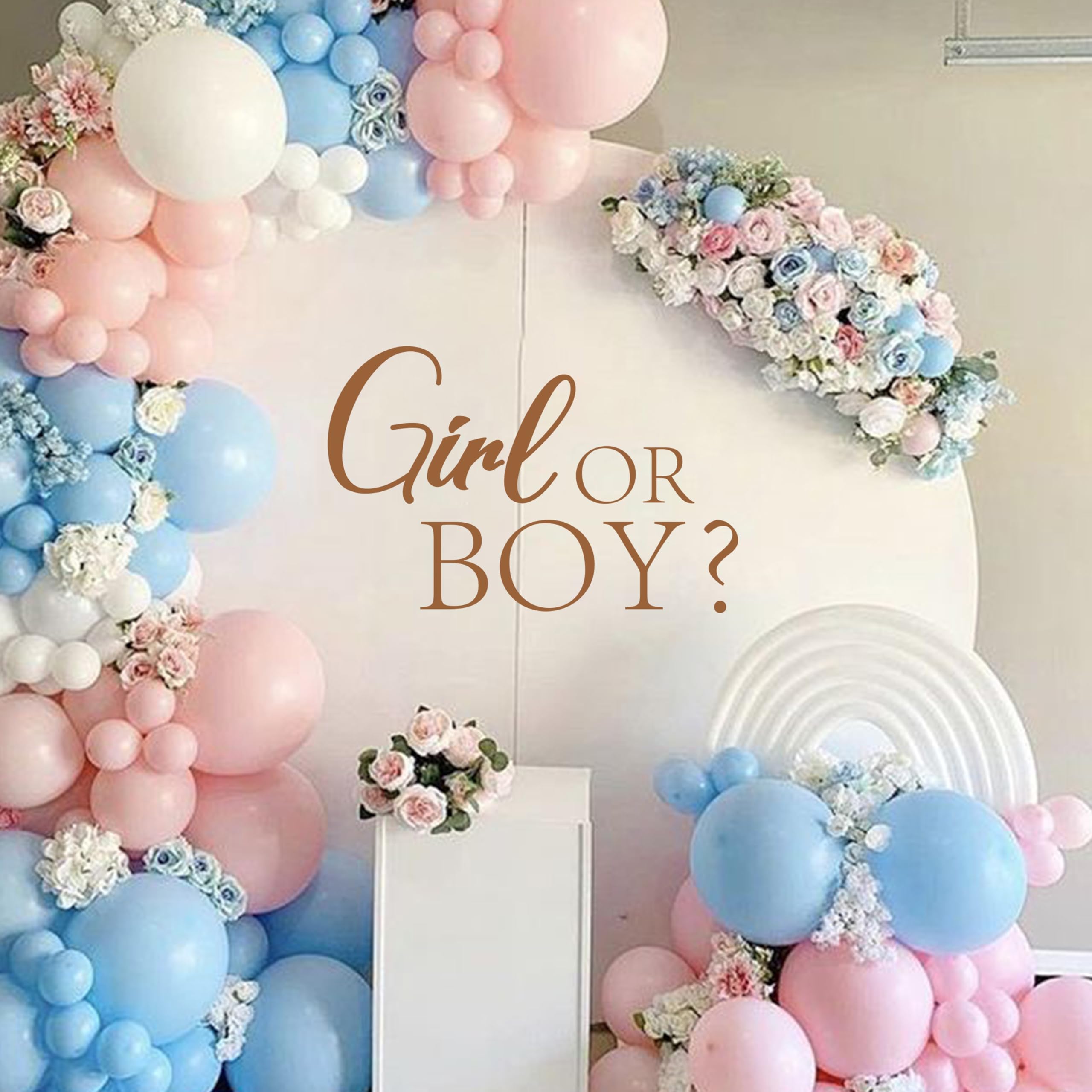 Cieqr Girl Or Boy Gender Reveal Sign Decal - Baby Shower Party Decal Sign, Baby Shower Decorations For Party, Balloon Arch, Back