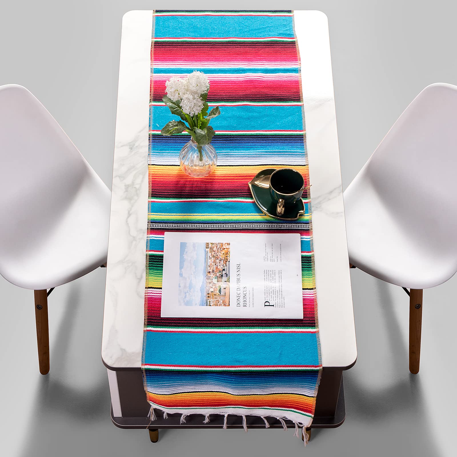 Mexican Table Runner 1Pack 14 X 84 Inches Fiesta Mexican Theme Party Decoration For Cinco De Mayo Fiesta Party Serape Zarape Tab