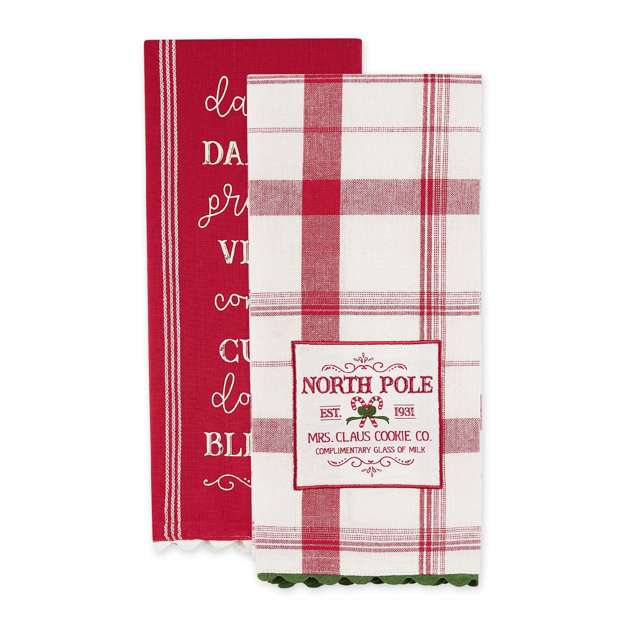 ASST NORTH POLE DISHTOWEL SET/2