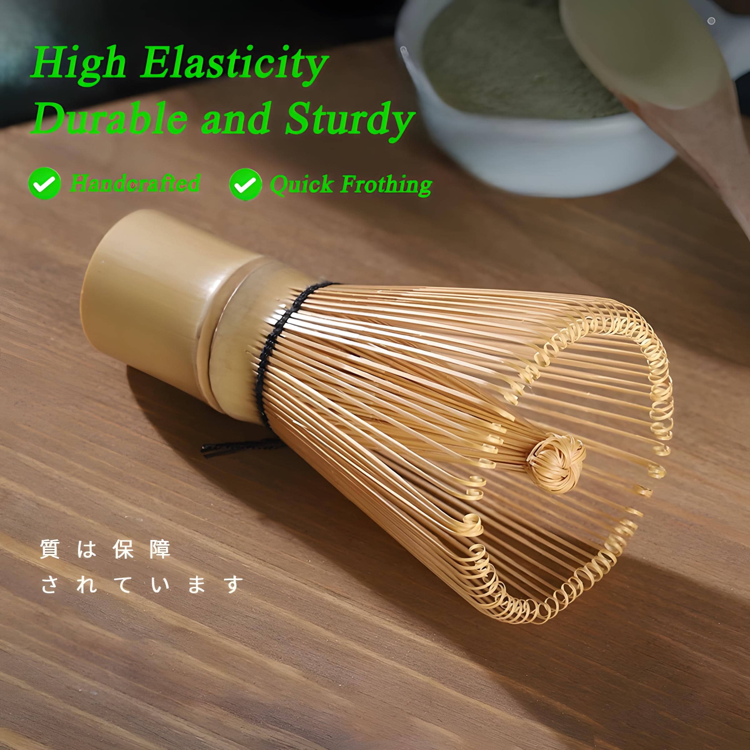 Aiyiciii Matcha Whisk Set (7Pcs) - Matcha Set With Whisk,Pouring Spout Bowl,Chasen Holder,Powder Sifter,Bamboo Scoop With Stand,