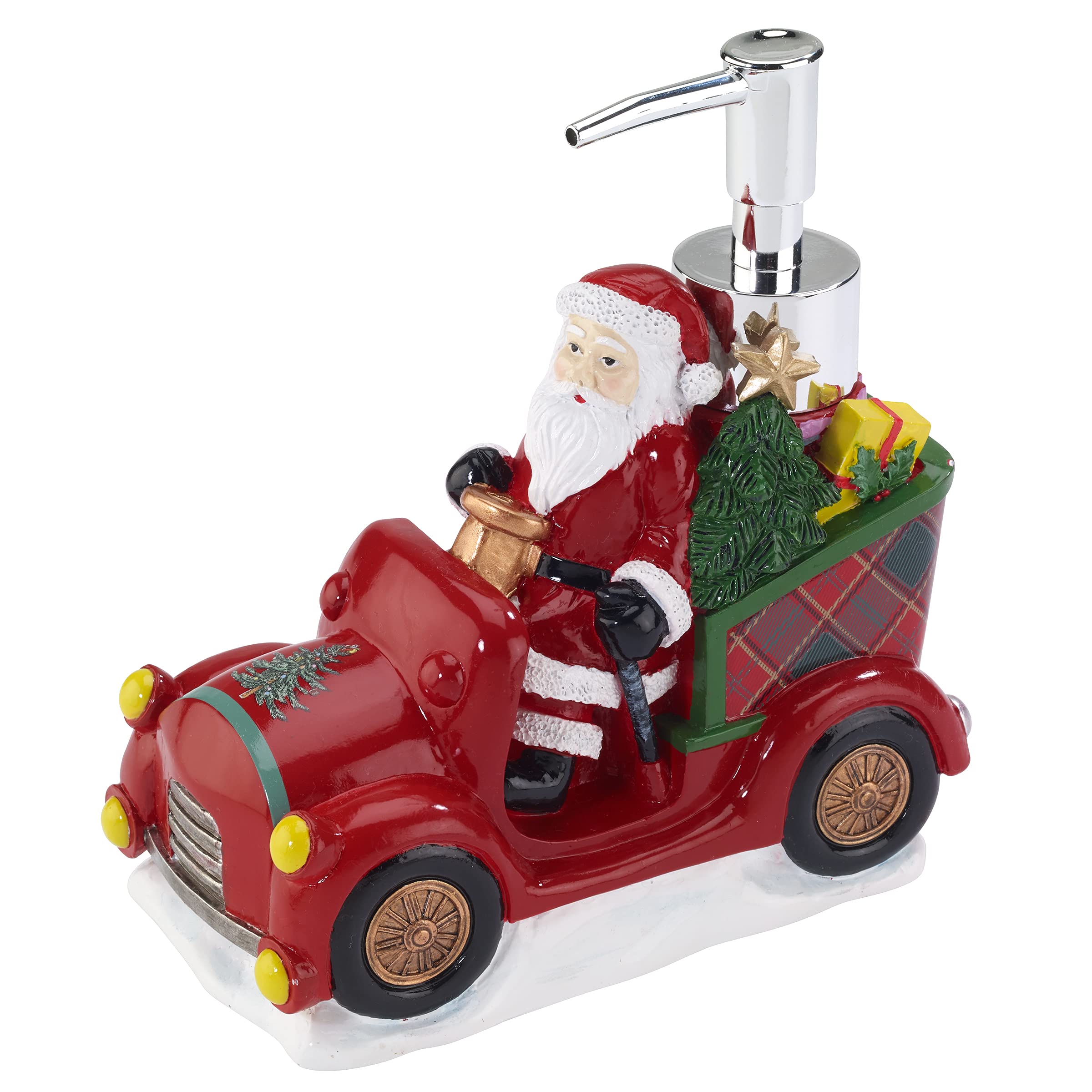 Spode - Lotion Pump/Soap Dispenser, Guest Bathroom Essentials, Holiday Home Decor (Spode Christmas Tree Tartan Collection)