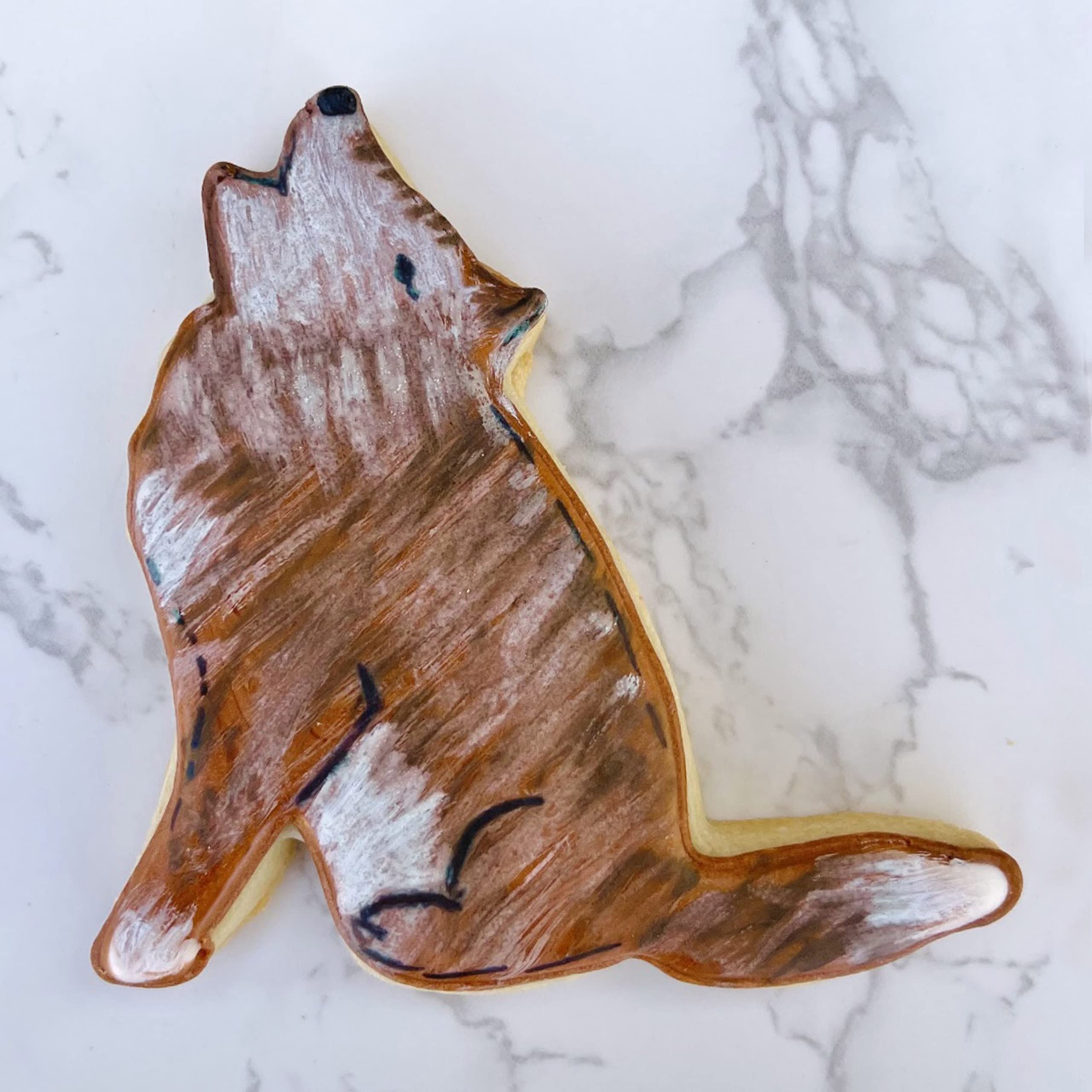 Howling Wolf Cookie Cutter, 4'' Made In Usa By Ann Clark