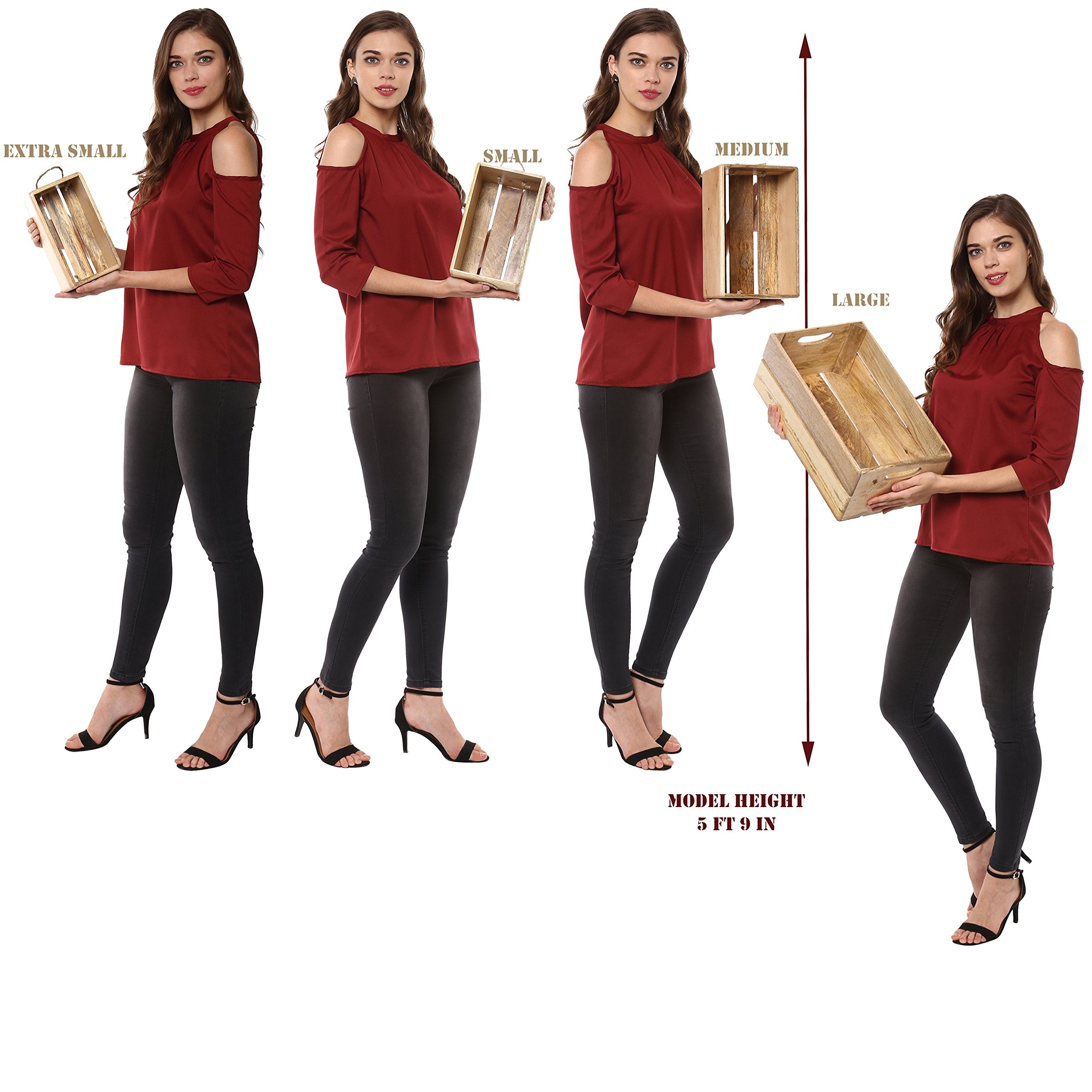 LeSavon Wood Organizer (Brown) - Set of 3