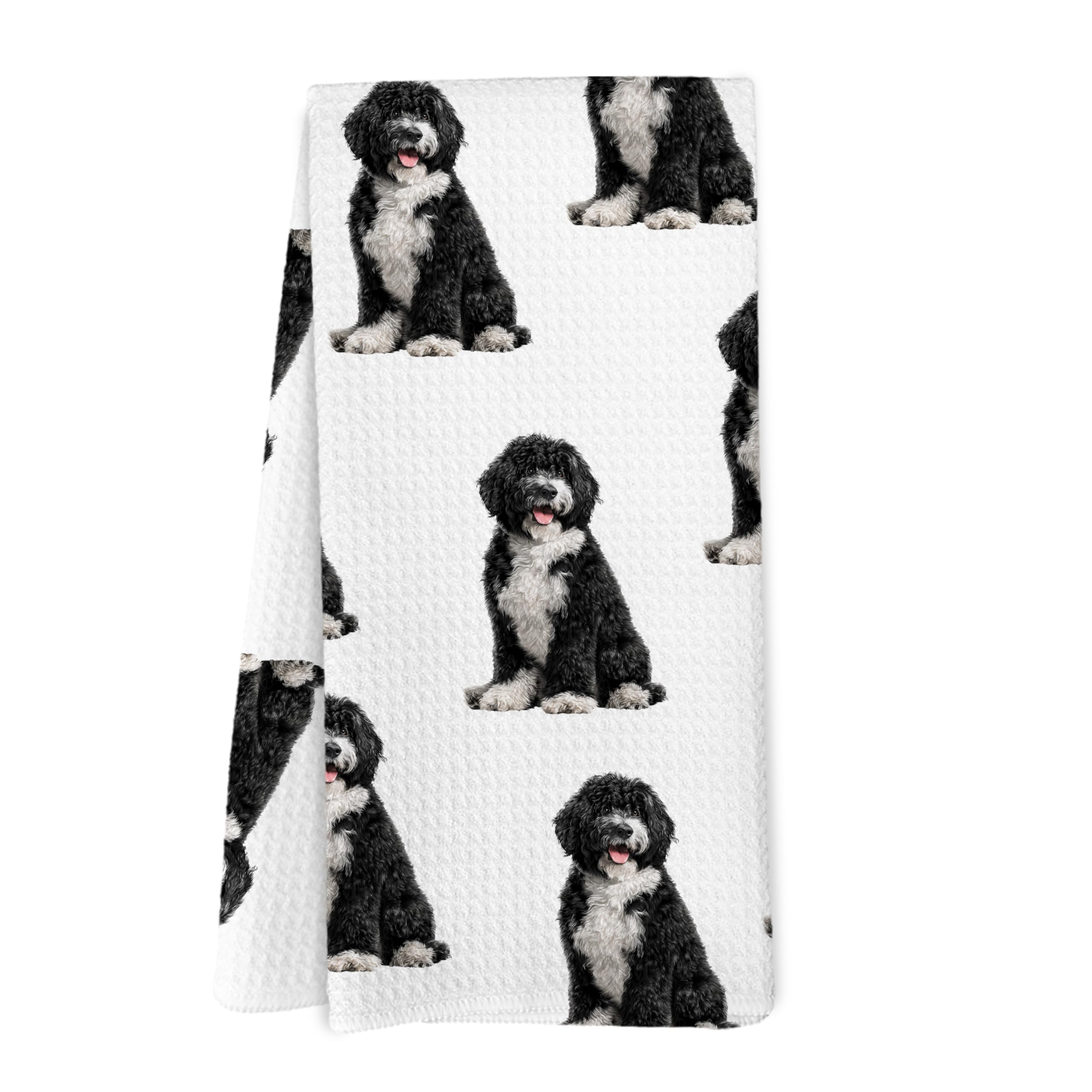Yorhifa Portuguese Water Dog Gifts Kitchen Towels, Portuguese Water Dog Gifts for Women Men Dish Tea Towels for Kitchen Bathroom