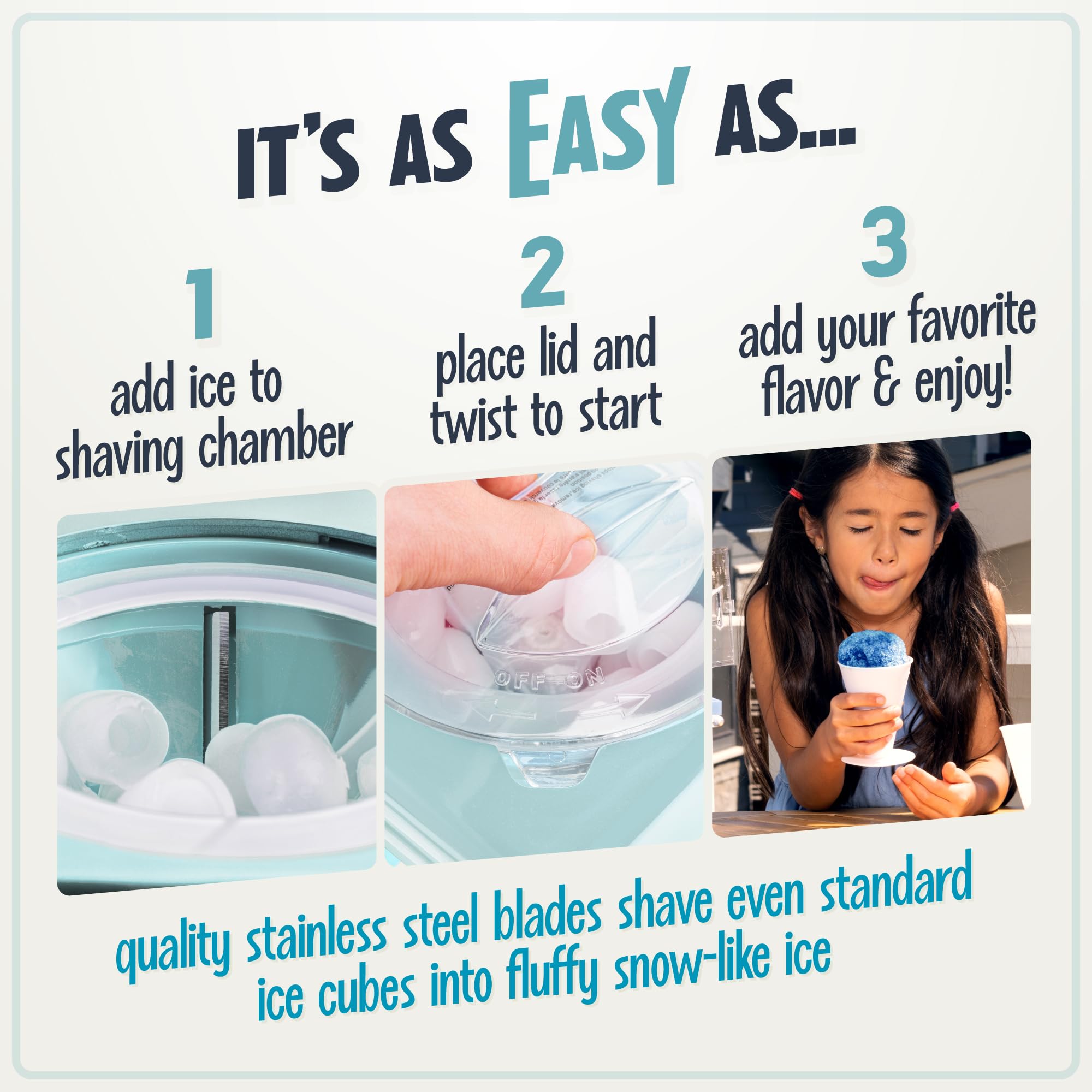 Nostalgia Snow Cone Shaved Ice Machine - Retro Table-Top Slushie Machine Makes 20 Icy Treats - Includes 2 Reusable Plastic Cups