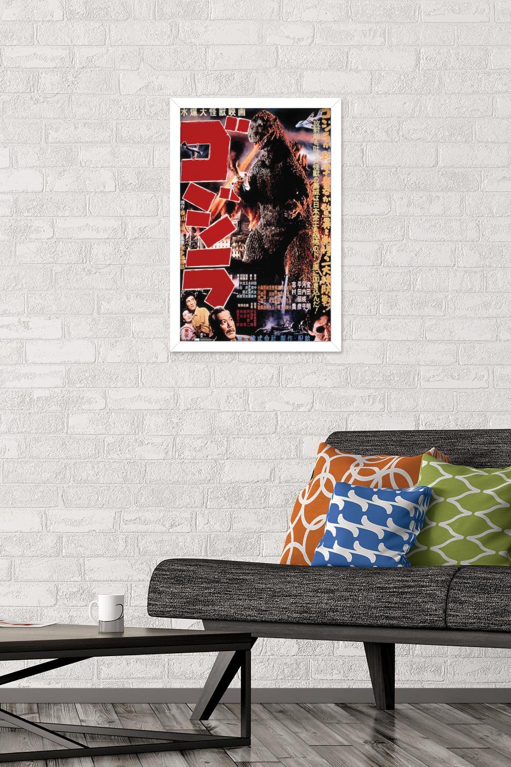 Trends International Godzilla - Godzilla (1954) Wall Poster, 14.725'' X 22.375'', White Framed Version