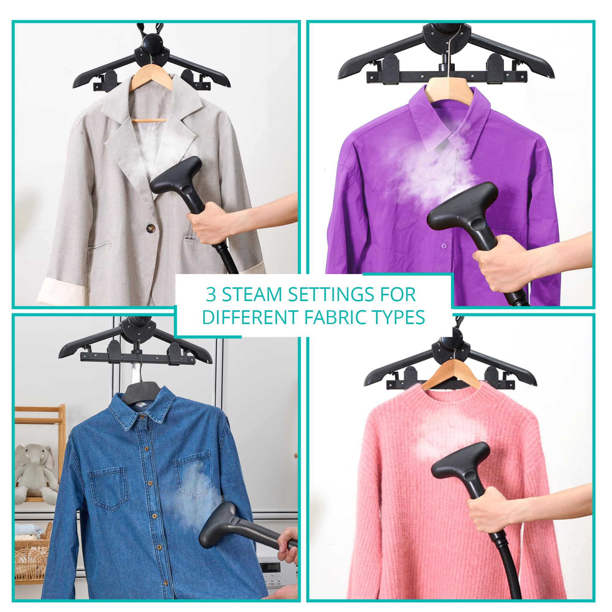 True & Tidy Heavy-Duty Commercial Industrial Standing Garment Steamer For Clothes, 1800 Watts, Xl 3L Water Tank 90+ Mins Of Stea
