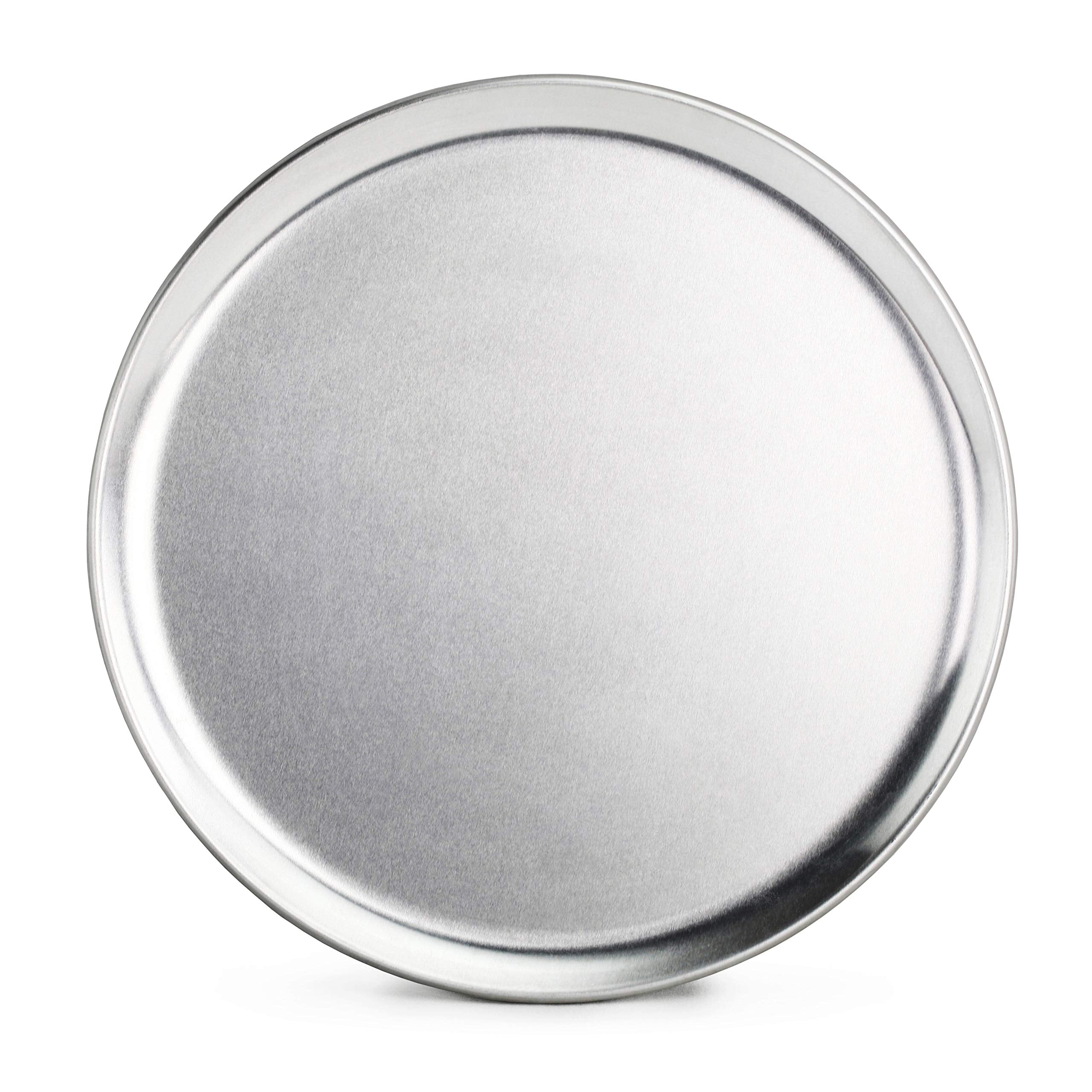 New Star Foodservice 50806 Restaurant-Grade Aluminum Pizza Pan, Baking Tray, Coupe Style, 10-Inch