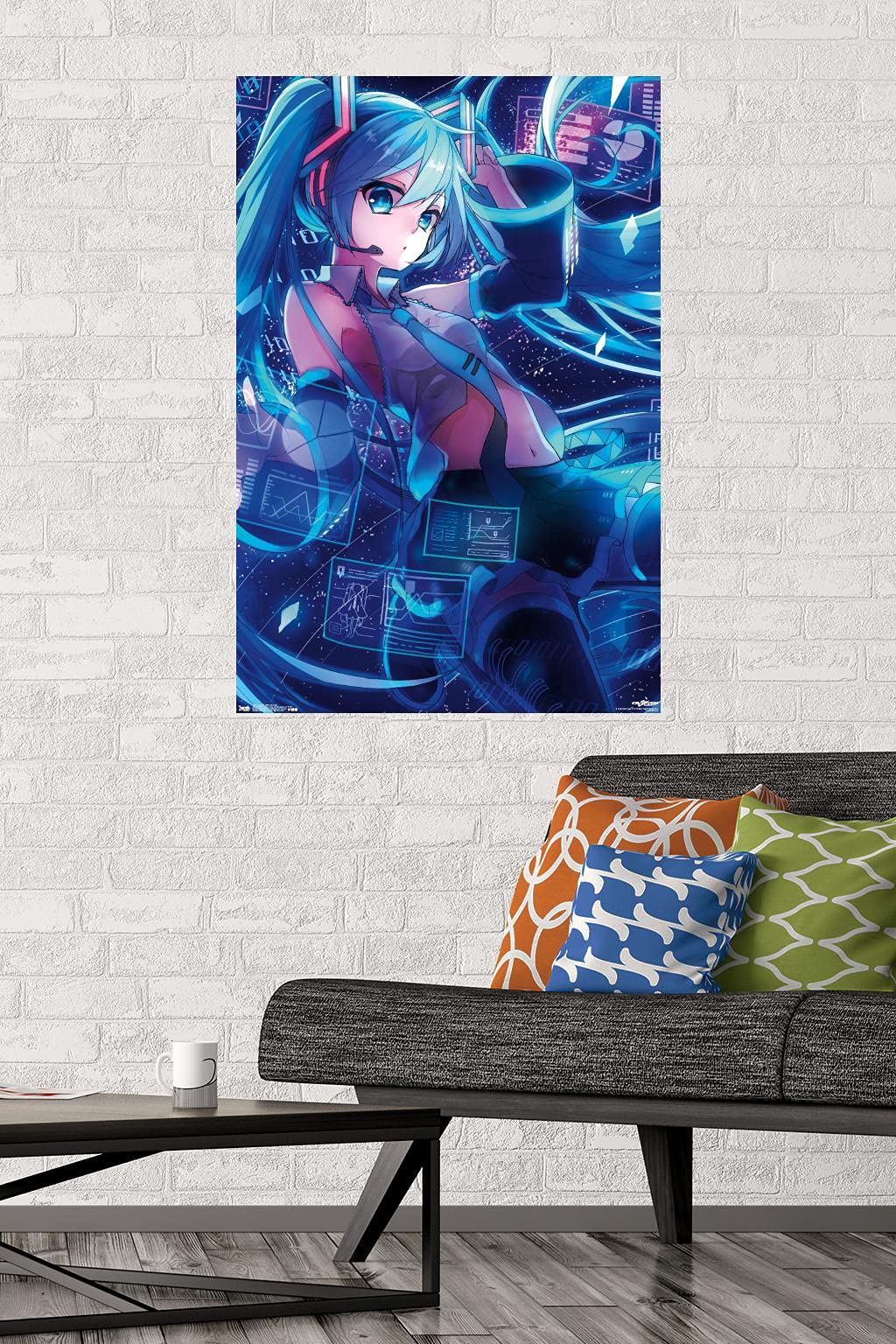 Trends International Hatsune Miku - Screens Wall Poster, 22.375'' X 34'', Premium Unframed Version