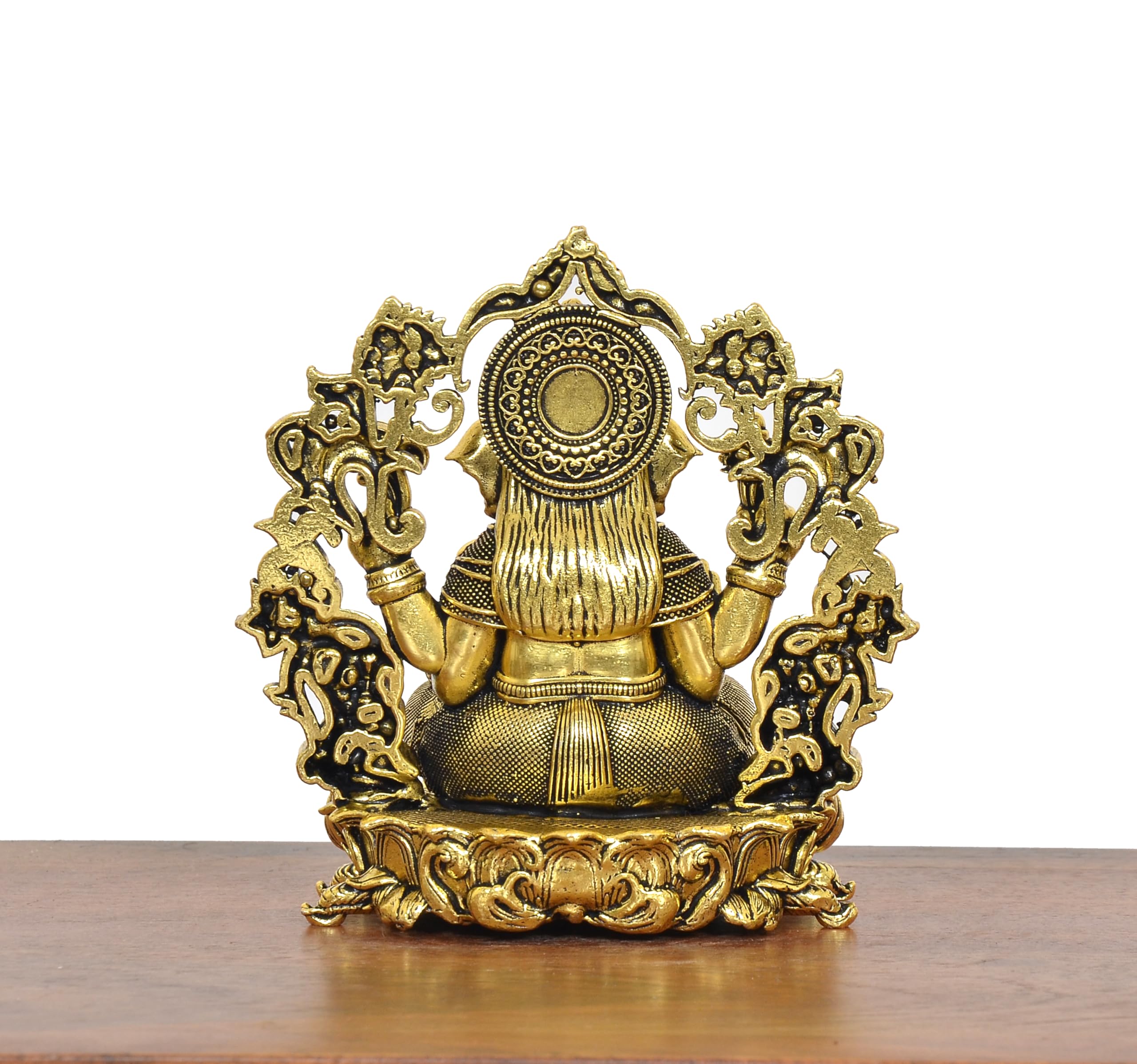 Aona Bronze Lord Ganesha Idol Ganesh Statue Decorative Sculpture For Home Office Mandir Pooja Showpiece (Height 4 Inch)