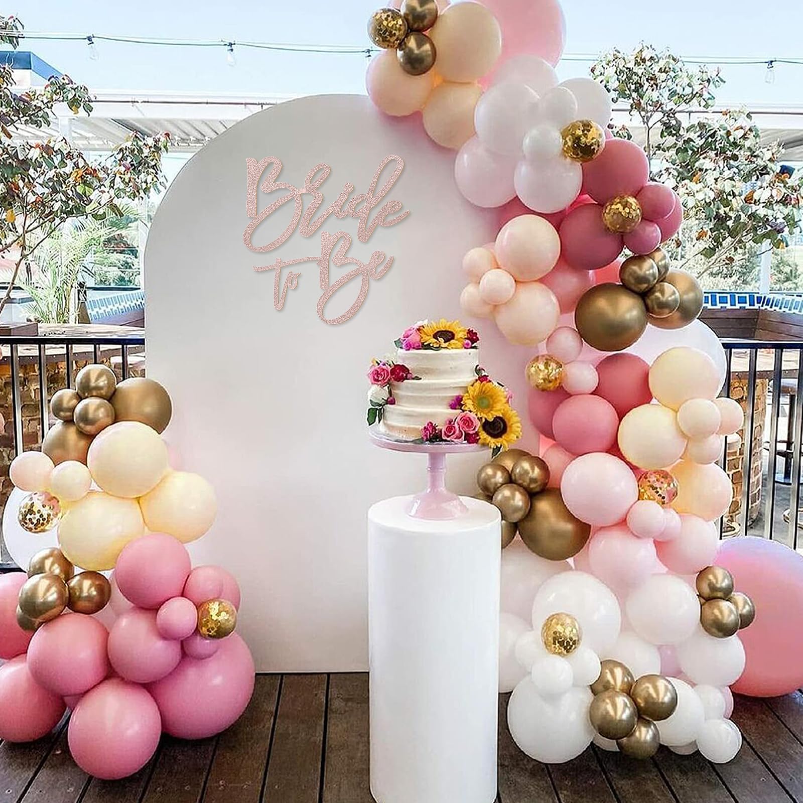 MASTRON Bride to Be Sign - Glitter Felt Letters Bridal Shower Sign for Backdrop Bride to Be Letters for Balloon Arch Photo Props