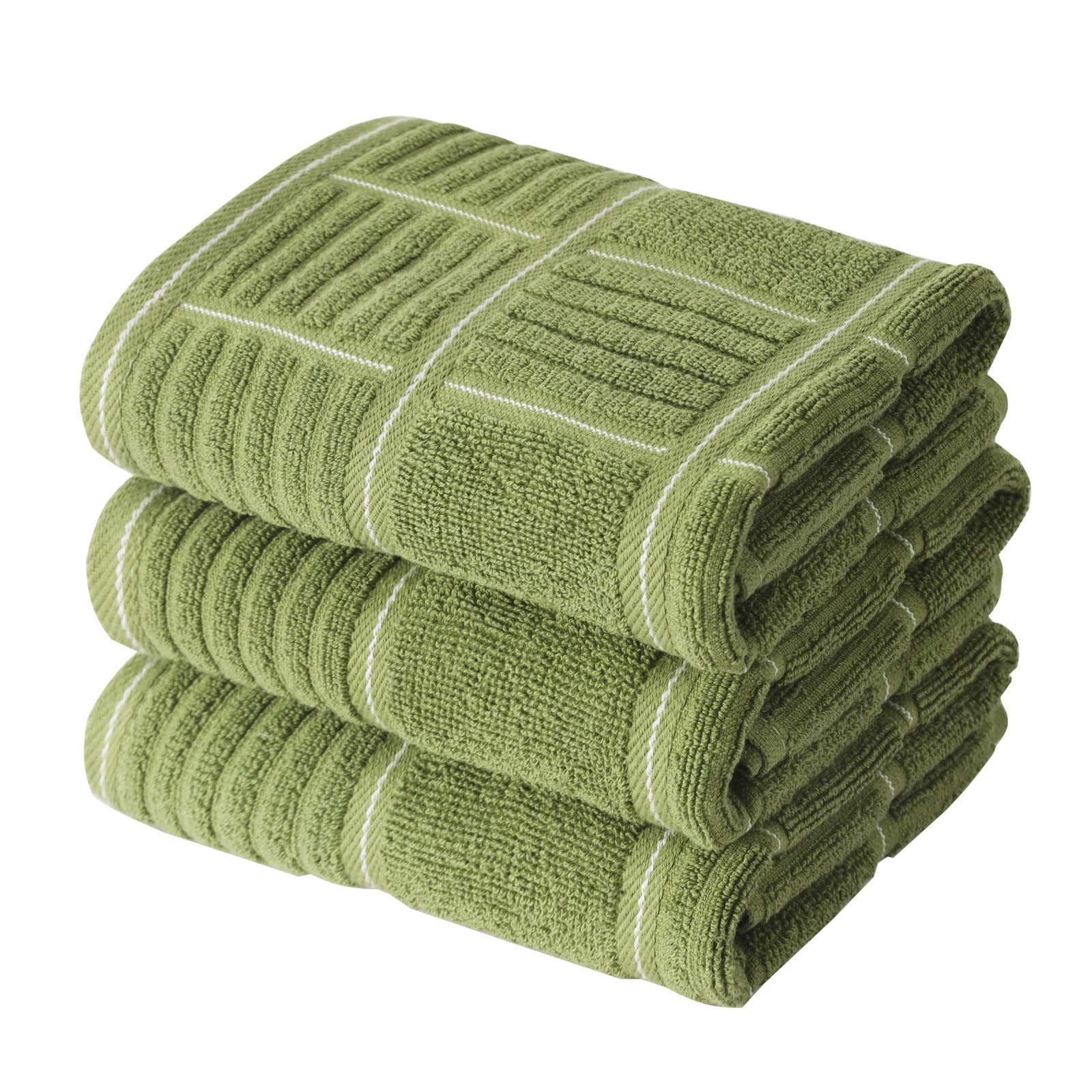 Anyi 100% Cotton Kitchen Towels, Absorbent Dish Towels With Hanging Loop, Soft Kitchen Hand Towels For Washing Drying Dishes(16X