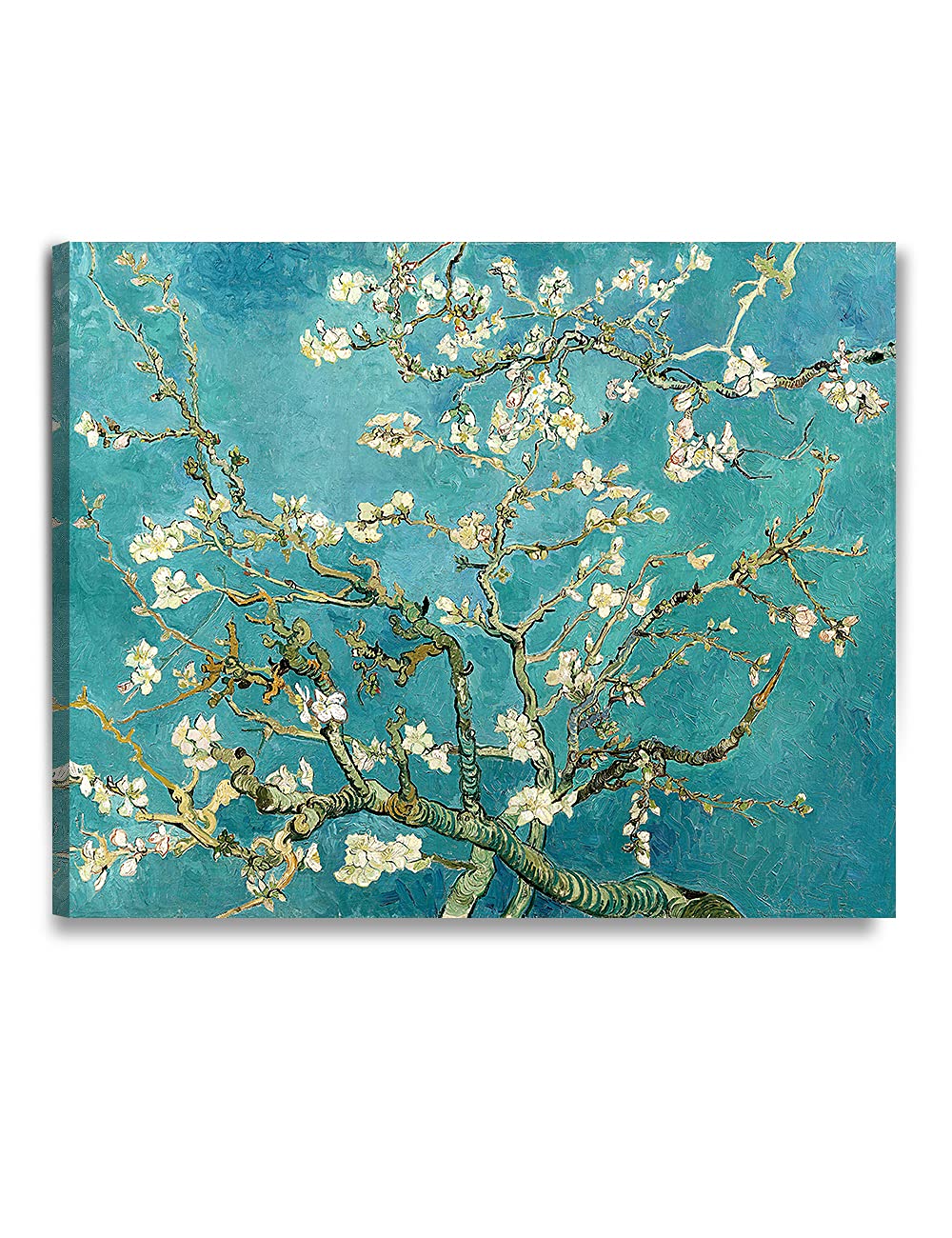 Decorarts - Almond Blossom Tree. Vincent Van Gogh Art Reproduction. Giclee Print On Canvas. Wall Art For Home. 40X32