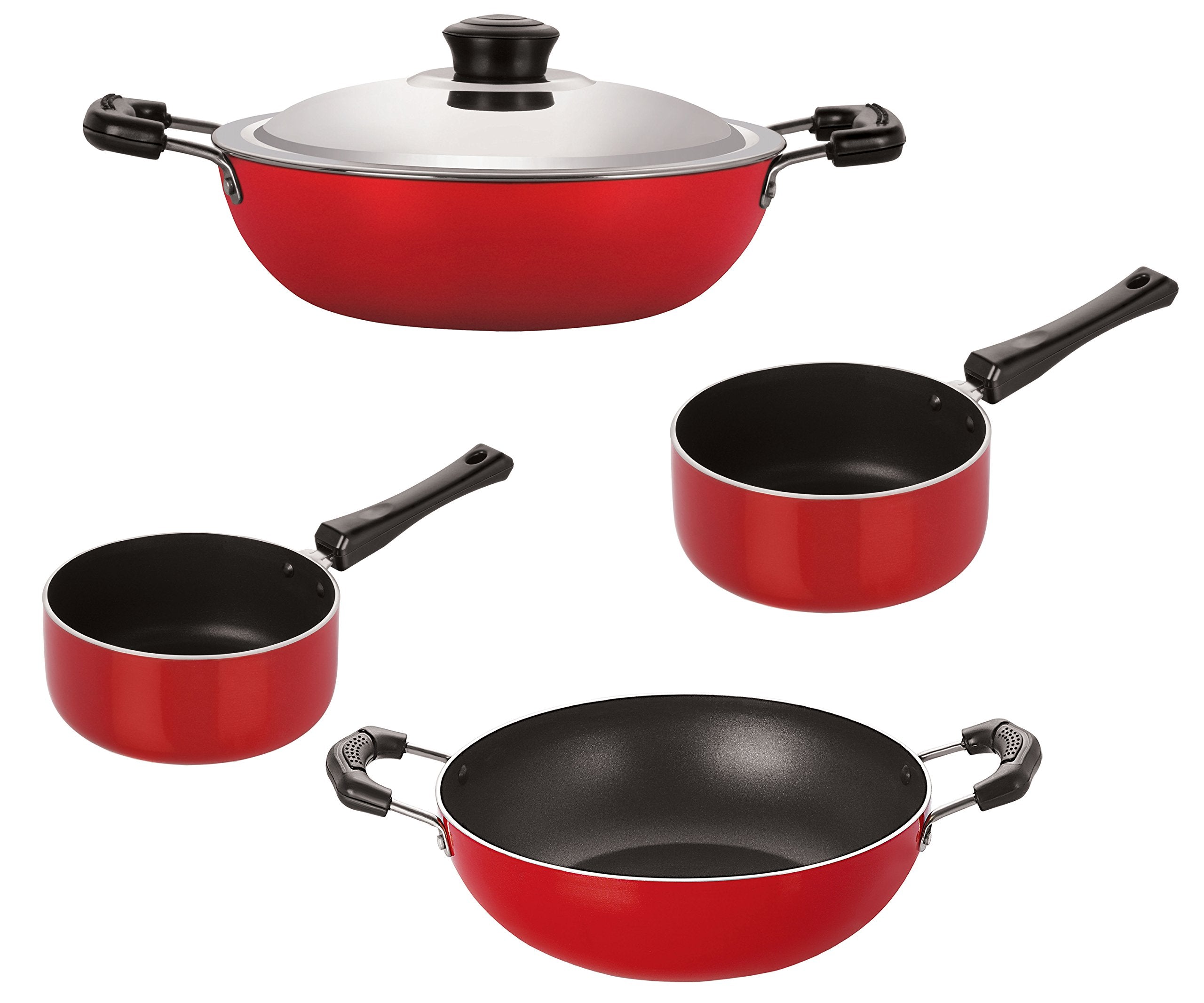 Nirlon Heat Resistance NonStick Kitchenware Combo Set Offer With Bakelite Handle For Superior Grip, Kd11_Dkdb_Spm_Spb