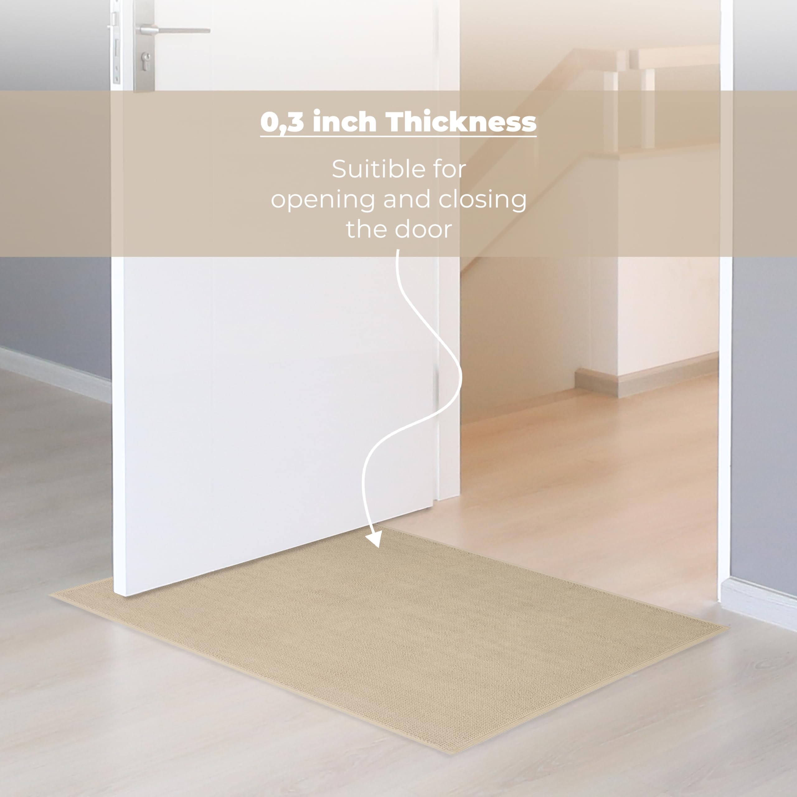 Cotton Paradise Bath Rug for Bathroom  17x24 inch 100% Cotton Non Slip Bath Mat Rug  Soft Absorbent Machine Washable  Beige Bath Rug