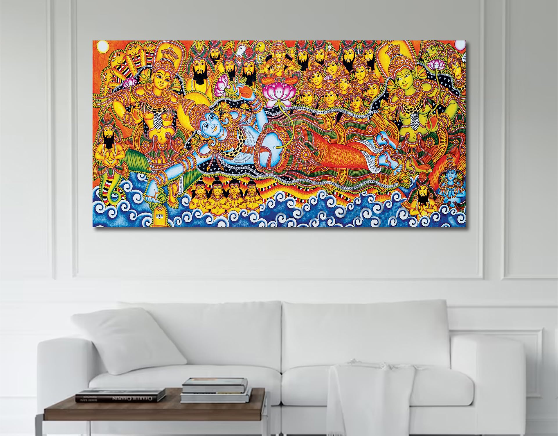 Namaste Home - Krishna Painting - Traditional - Canvas Painting for Home and Office Decoration Wall Painting Without Frame (Cott