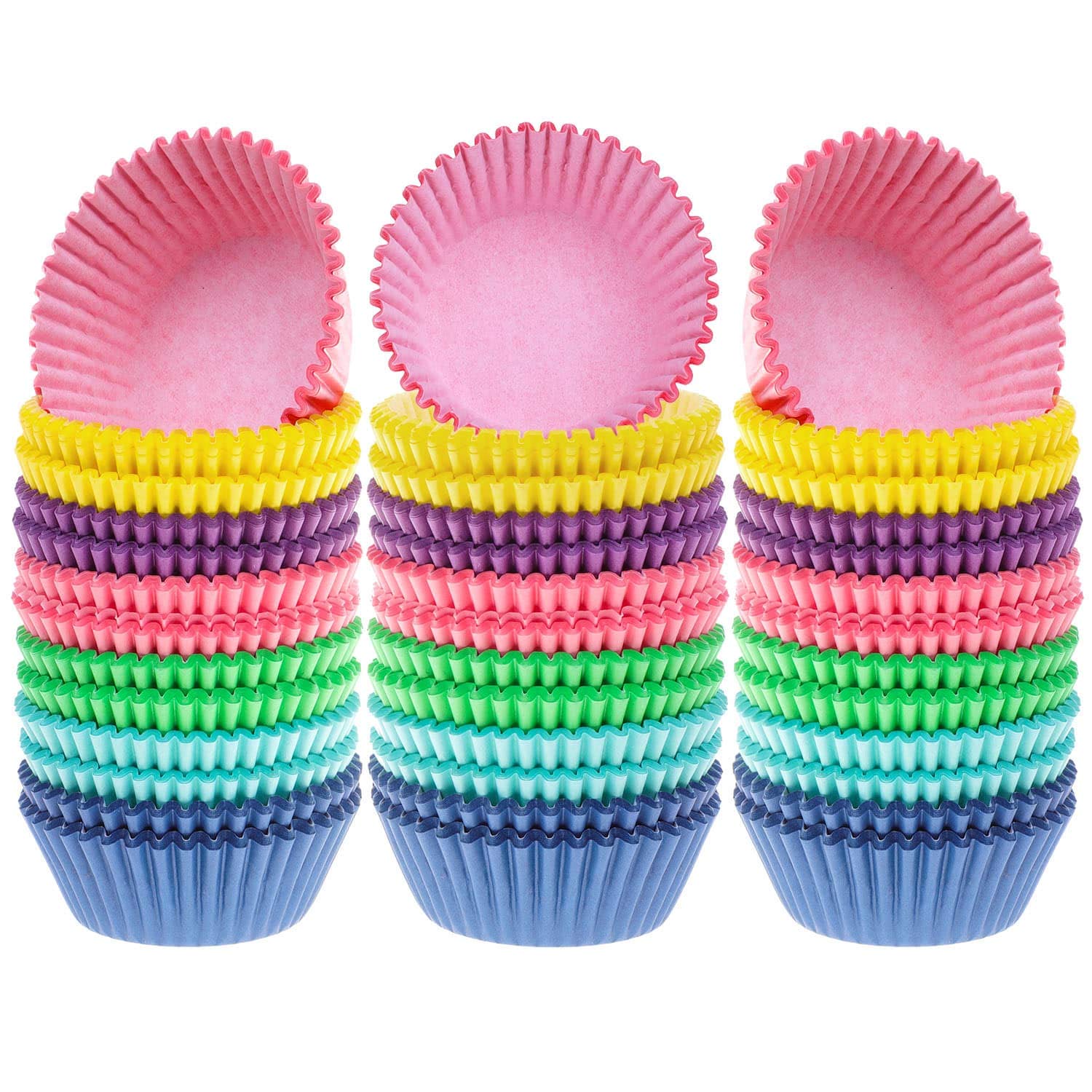 Selizo 600 Pcs Cupcake Liners Cupcake Wrappers Cupcake Paper Baking Cups For Cake Balls, Muffins, Cupcakes And Candies, Assorted