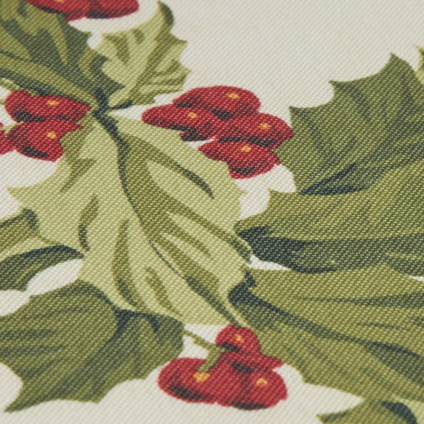 Violet Linen European Seasonal Christmas Ribbons Tablecloth Beige 60'' X 84''