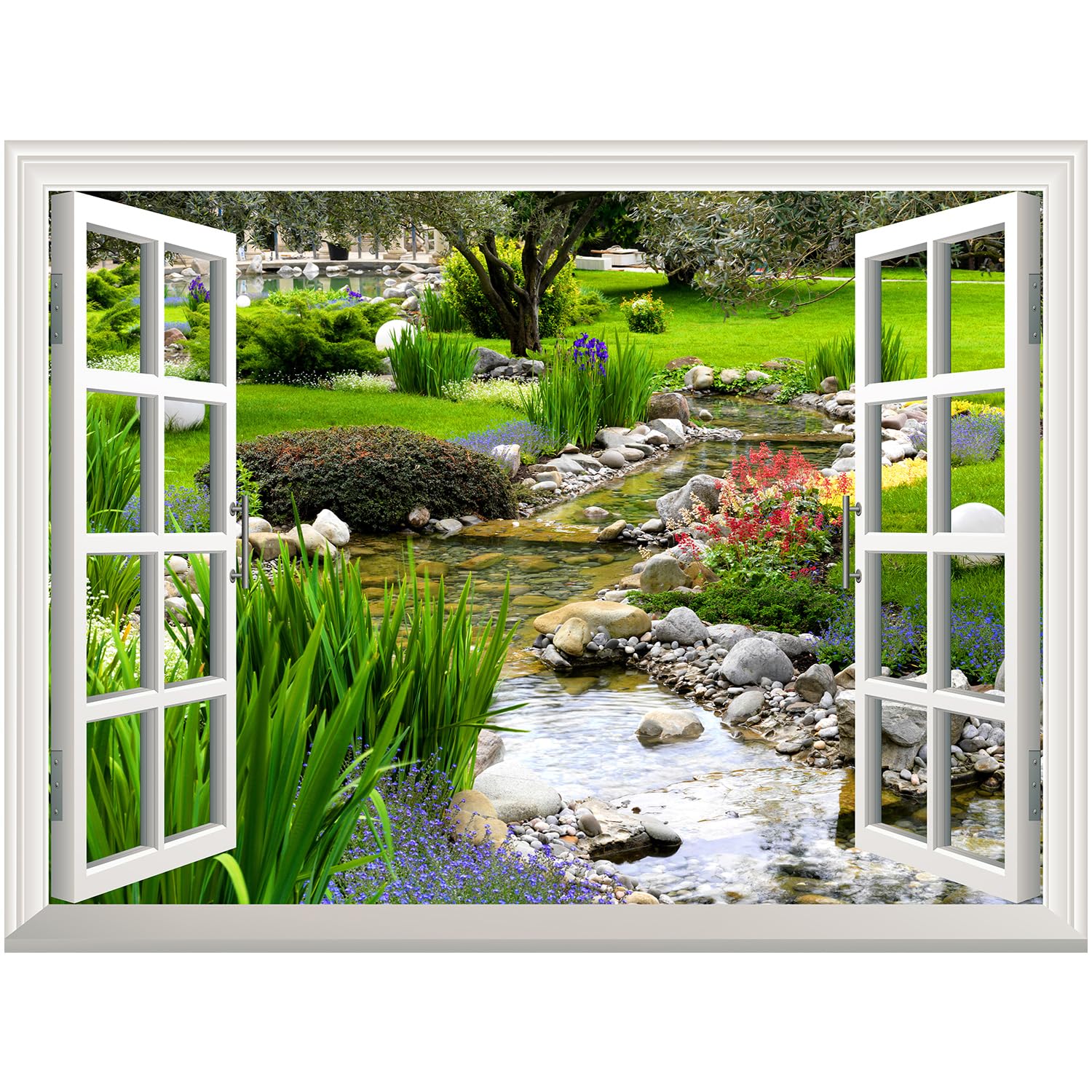 wall26 Removable Wall Sticker/Wall Mural (24''x32''  Clear Spring and Green Grass)