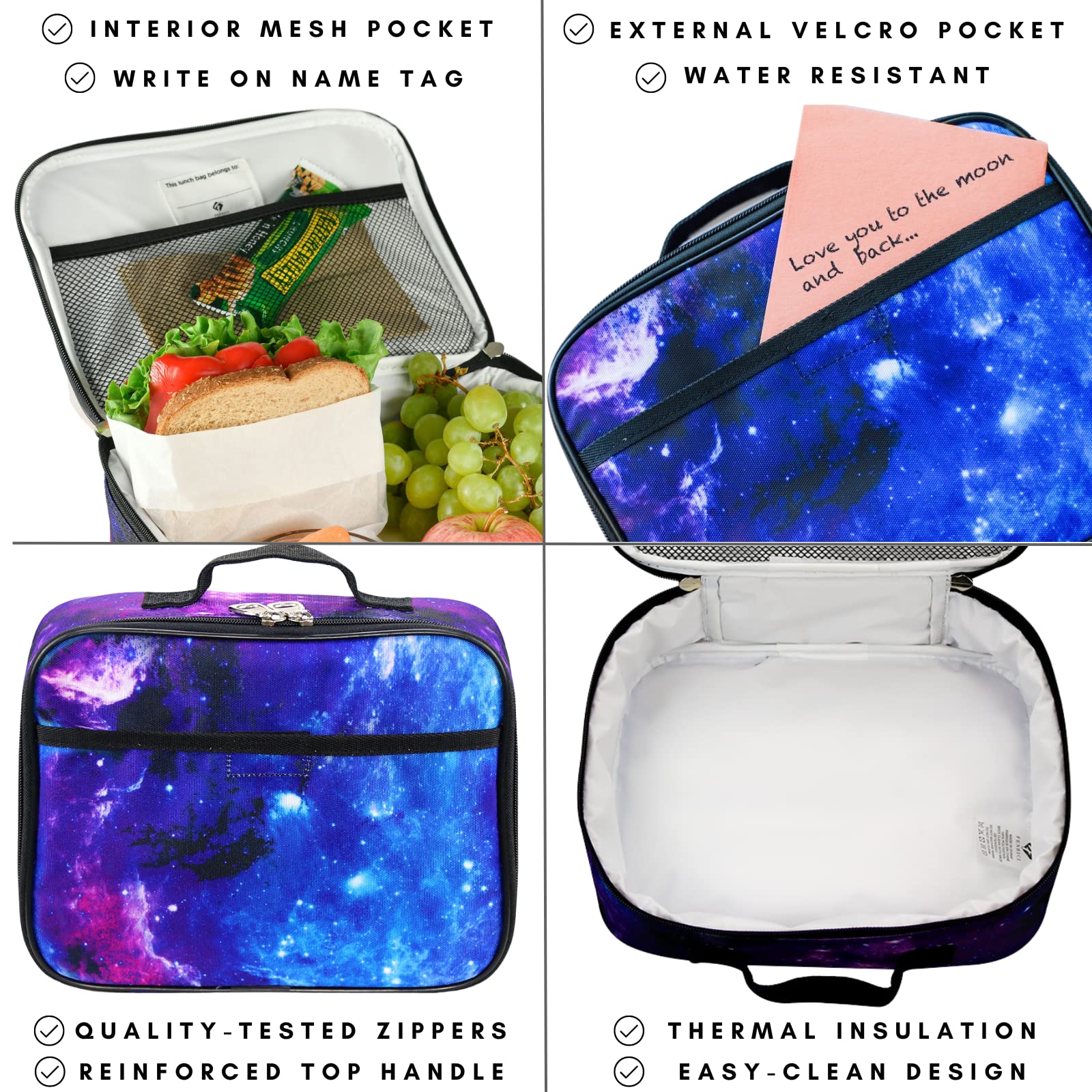Fenrici Tartan Lunch Box For Girls, Boys, Kids, Insulated Lunch Bag, Soft Sided Compartments, Spacious, Bpa Free, Food Safe, 10.