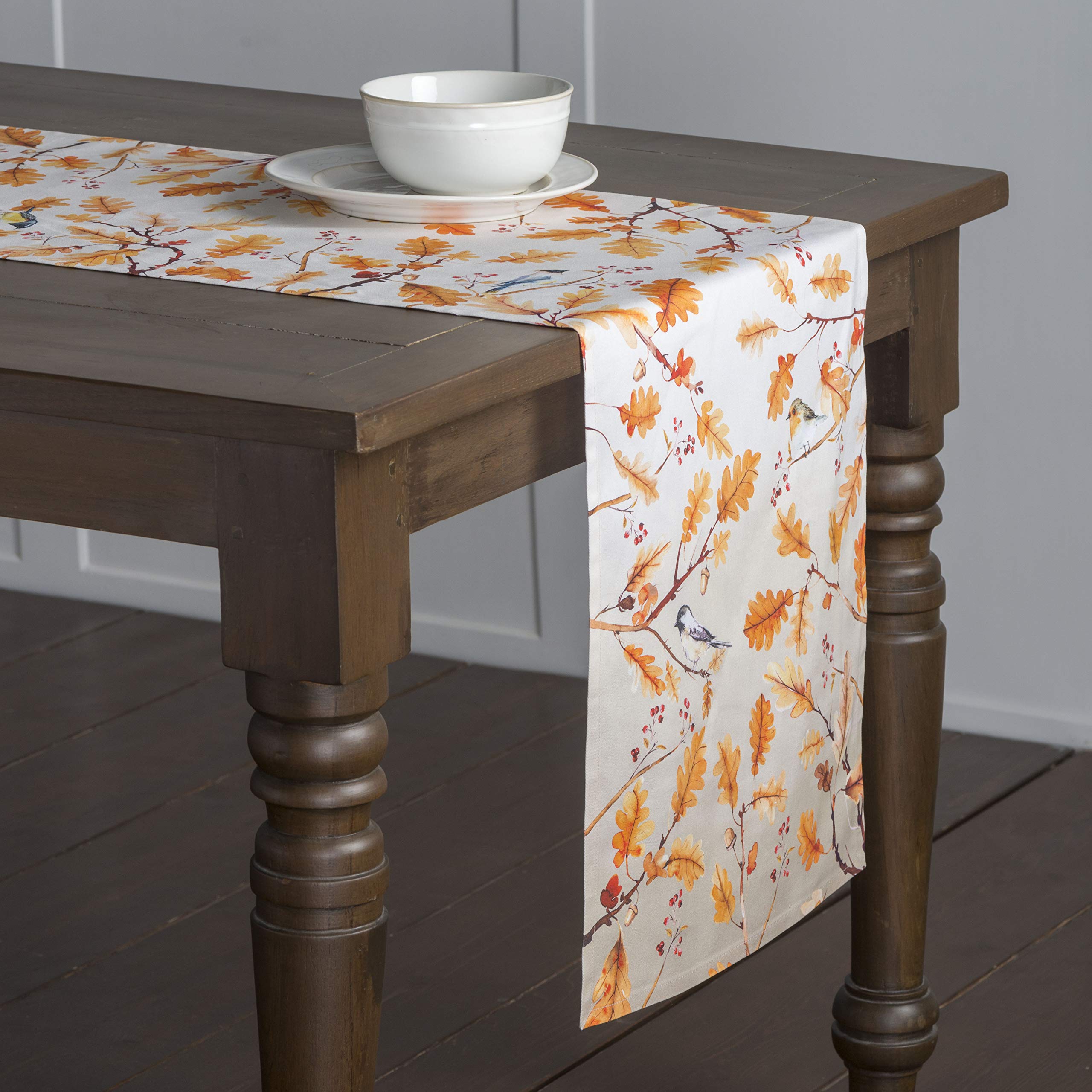 Maison D' Hermine Tablerunner 14.50''X90'' 100% Cotton Decorative Table Runners, Kitchen, Party, Wedding, Restaurant & Camping,