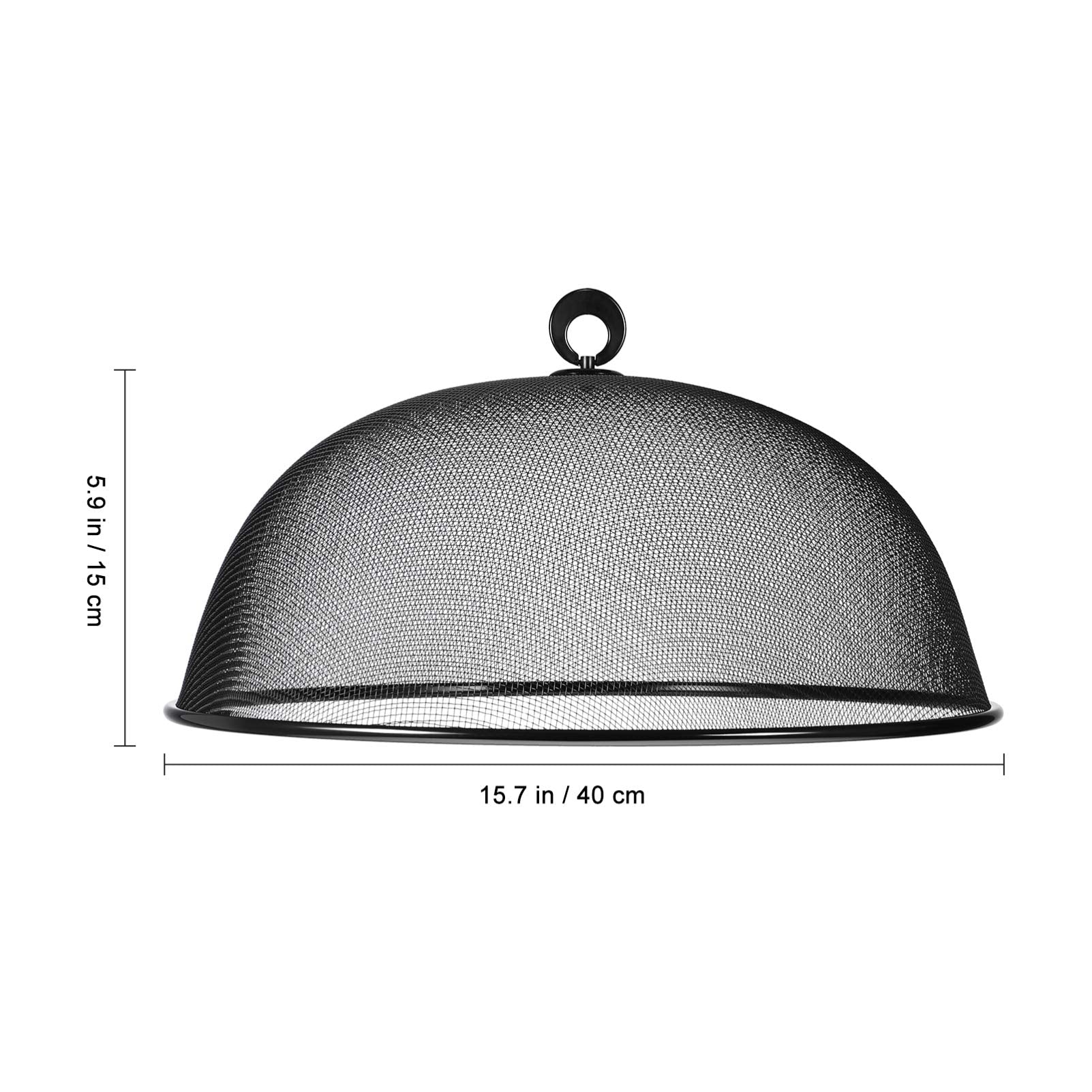 Hemoton Mesh Food Cover Stainless Steel Mesh Dome Food Cover Protector, Round Mesh Screen Food Tent For Kitchen, Outdoor, Picnic