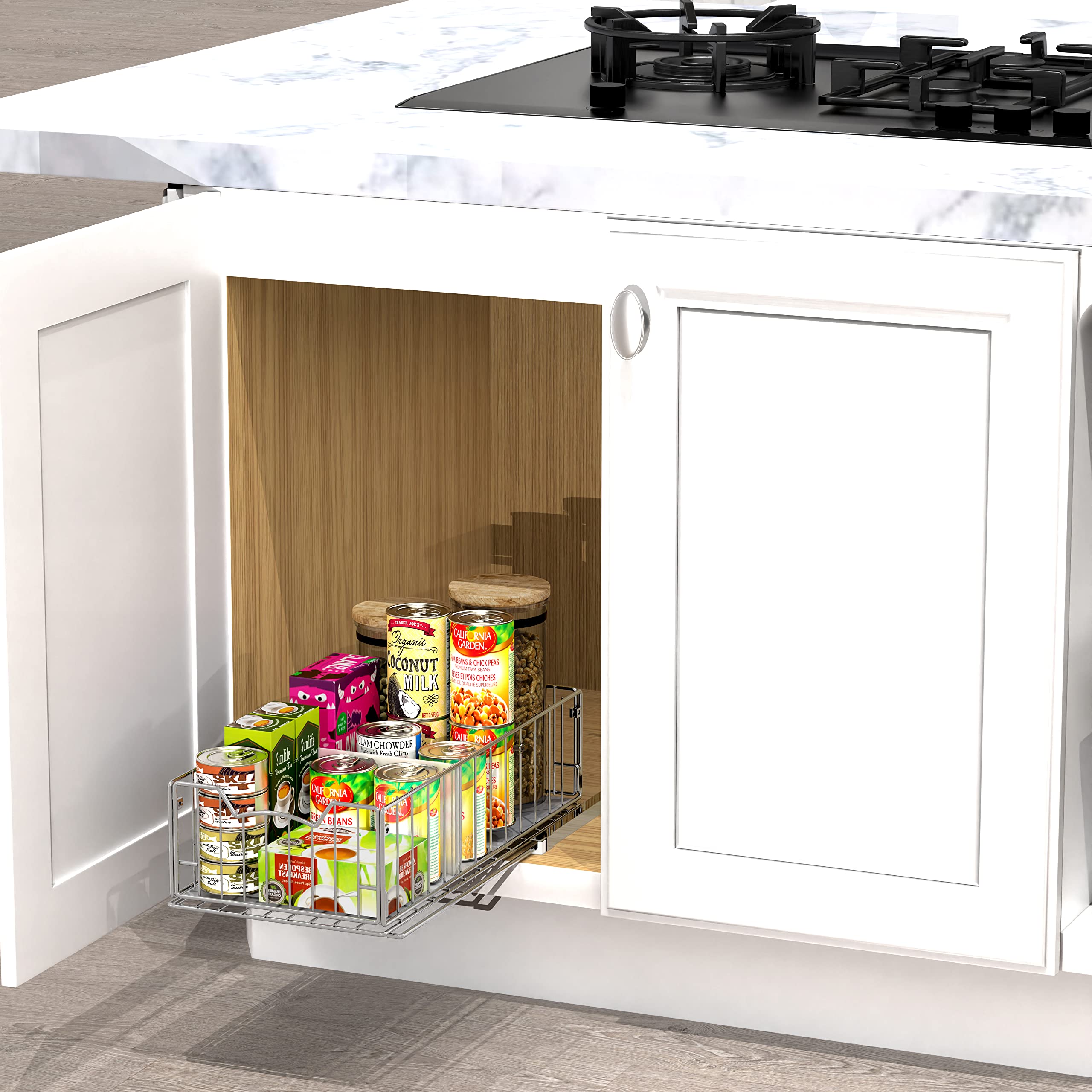 Simple Houseware Pull Out Cabinet Sliding Basket