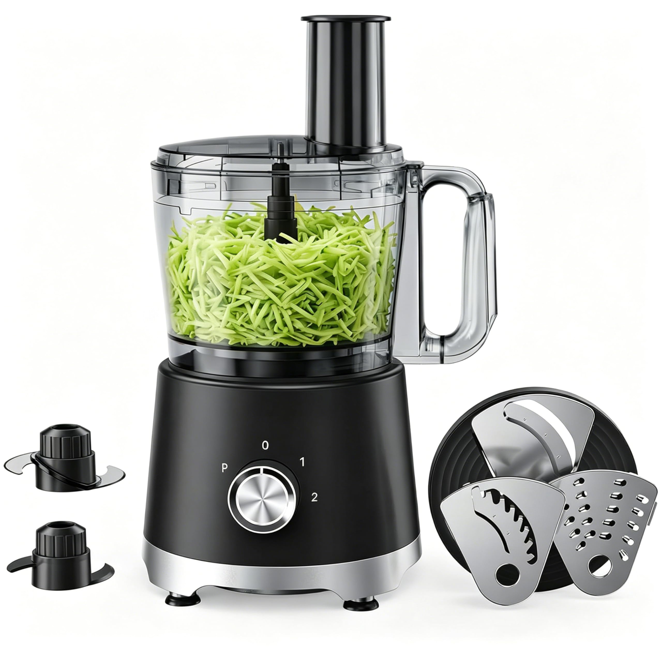 Simple Deluxe Food Processor 10.5 Cup, Multi-Functional Vegetable Choppers Food Grinder with Slicing Shredding Chopping Kneading